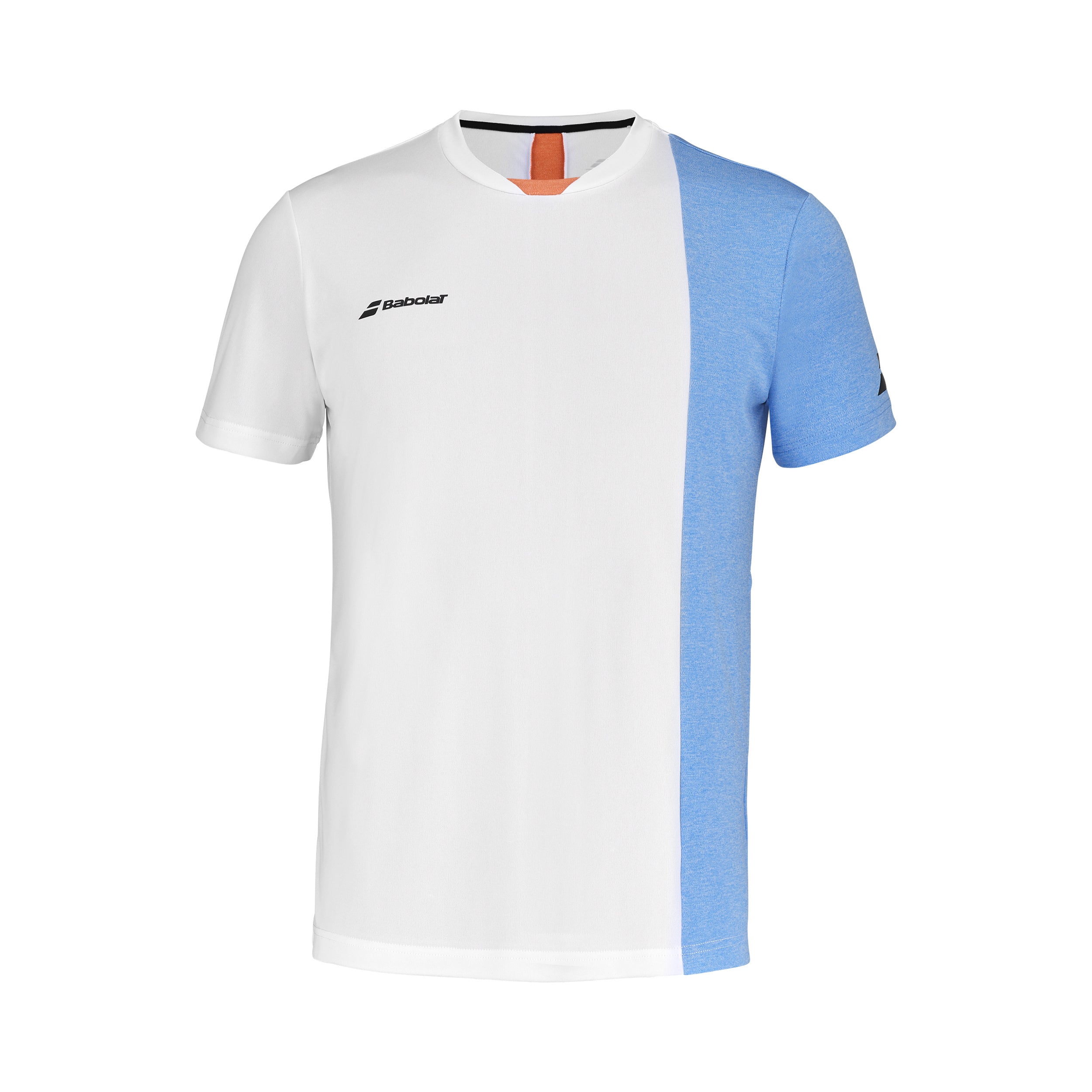Babolat Play Crew Neck T-Shirt Jungen - weiß, hellblau