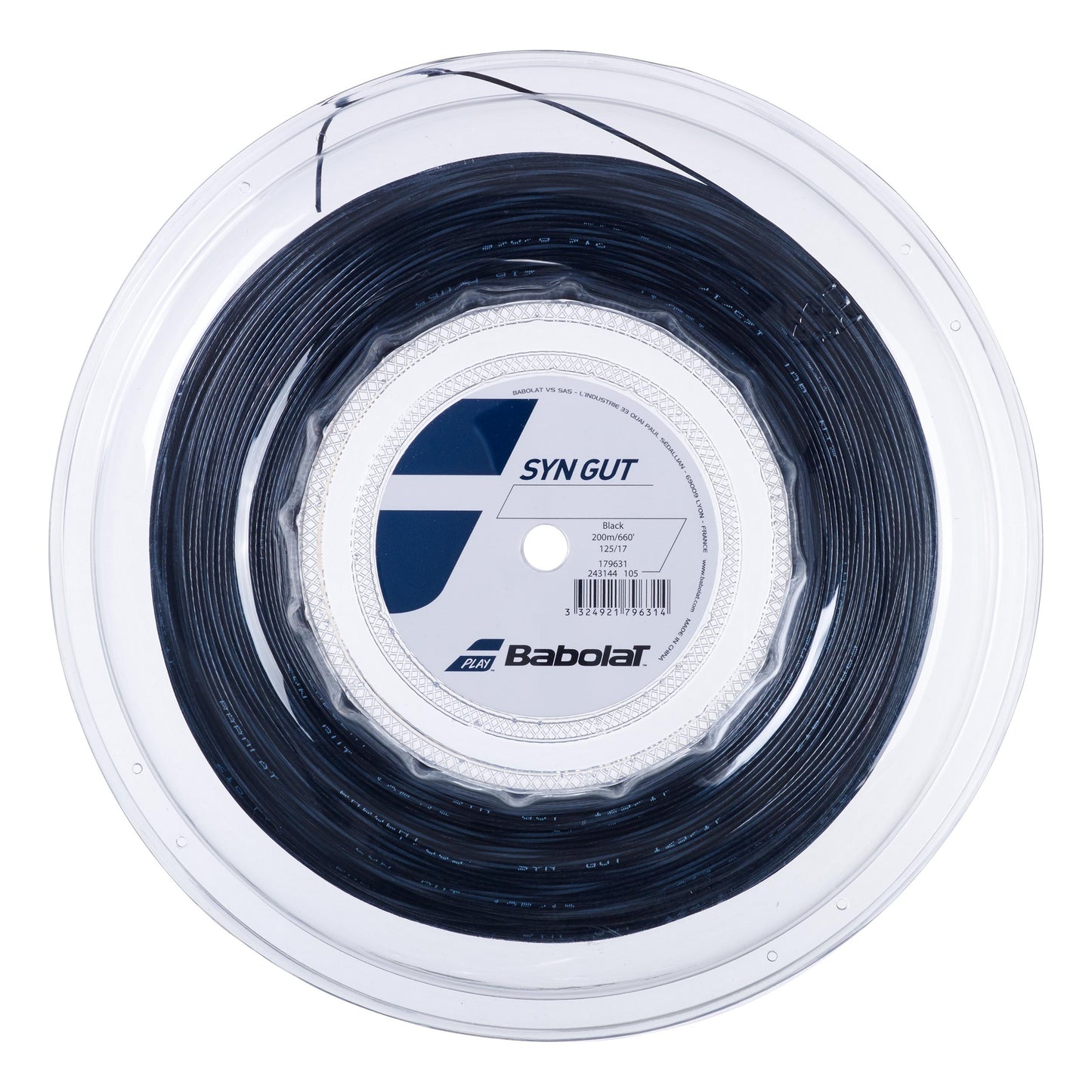 Babolat Synthetic Gut Saitenrolle 200m-Schwarz