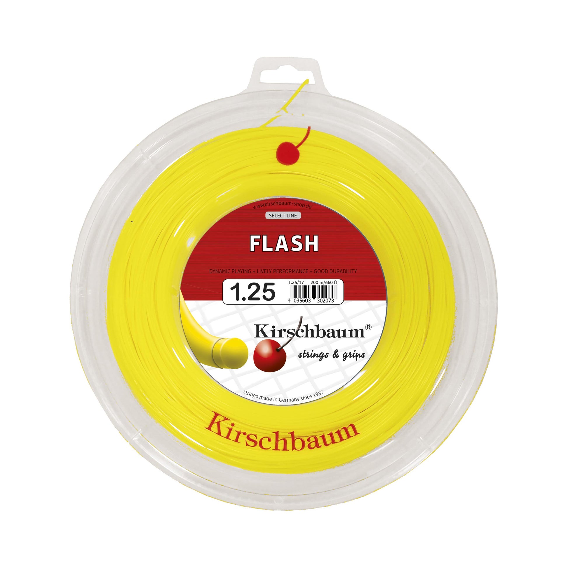Kirschbaum Flash Saitenrolle 200m-Gelb