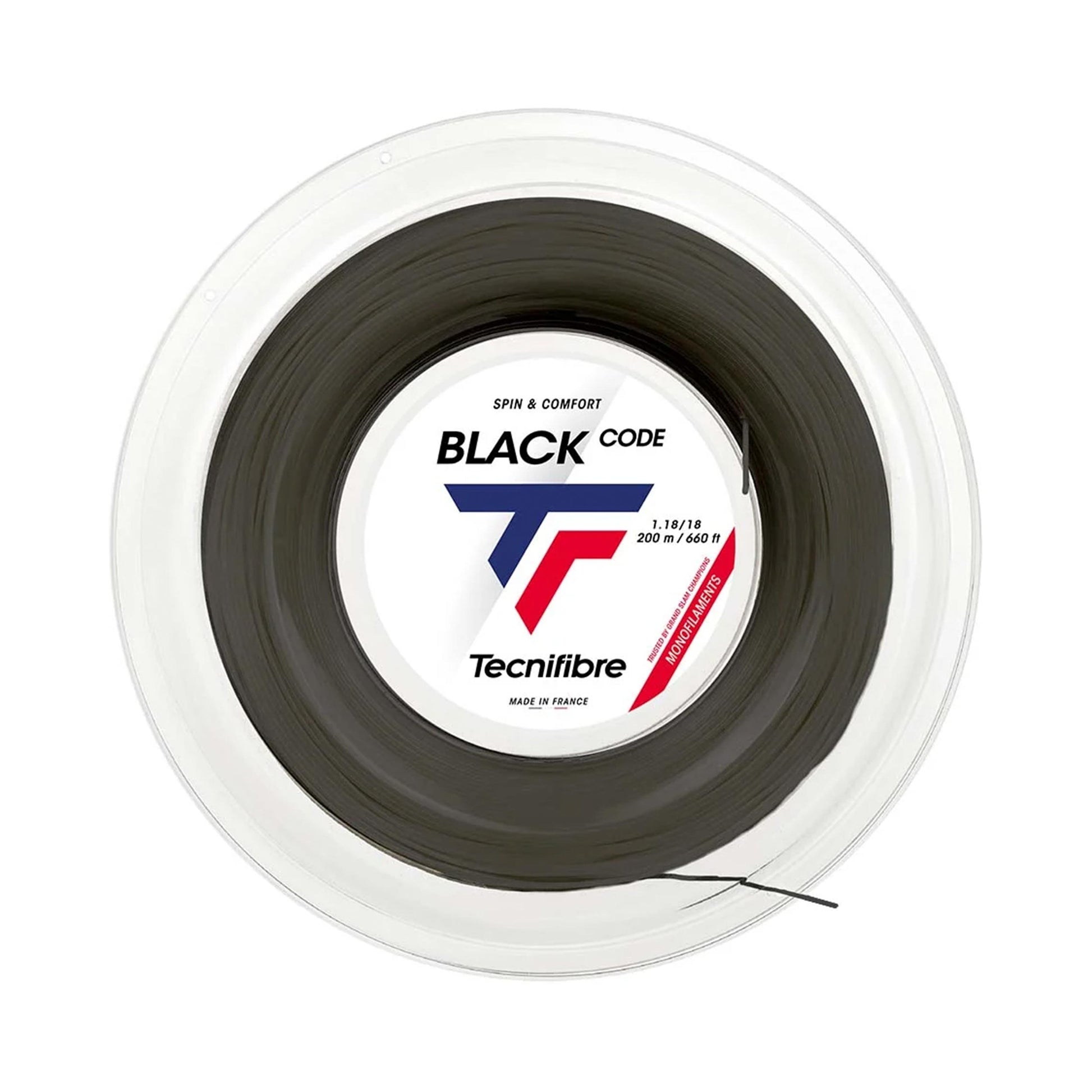 Tecnifibre Black Code 200m Saitenrolle-Schwarz