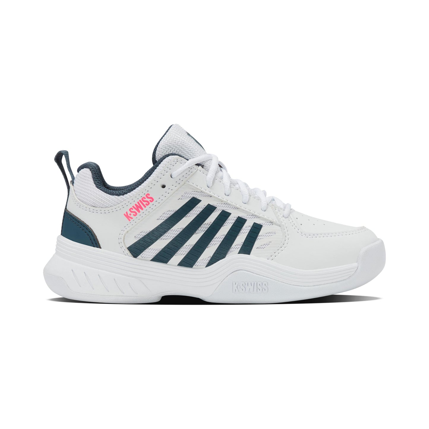 K-Swiss Court Express 2 Teppichschuh Kinder - weiß, petrol