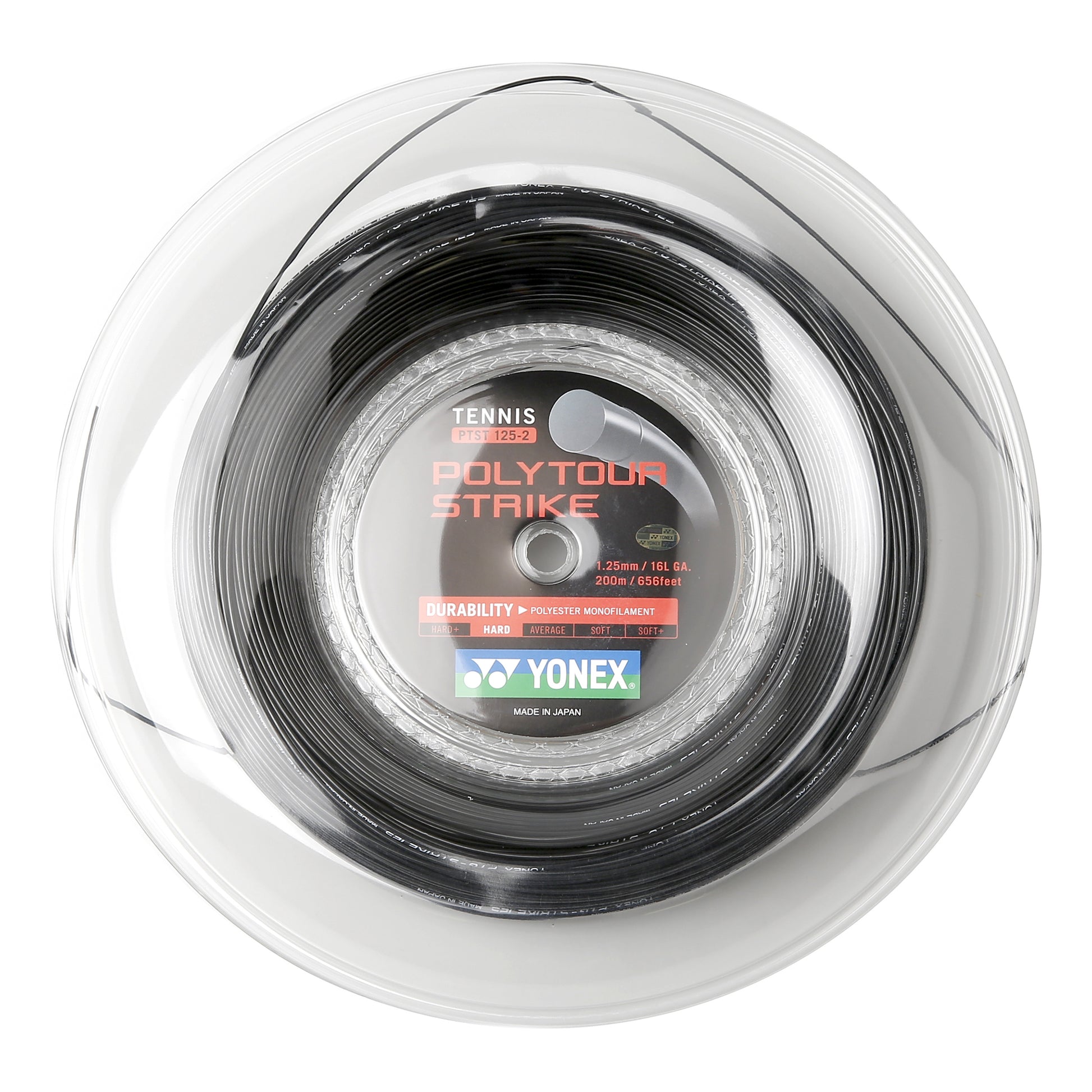 Yonex Poly Tour Strike Saitenrolle 200m - schwarz