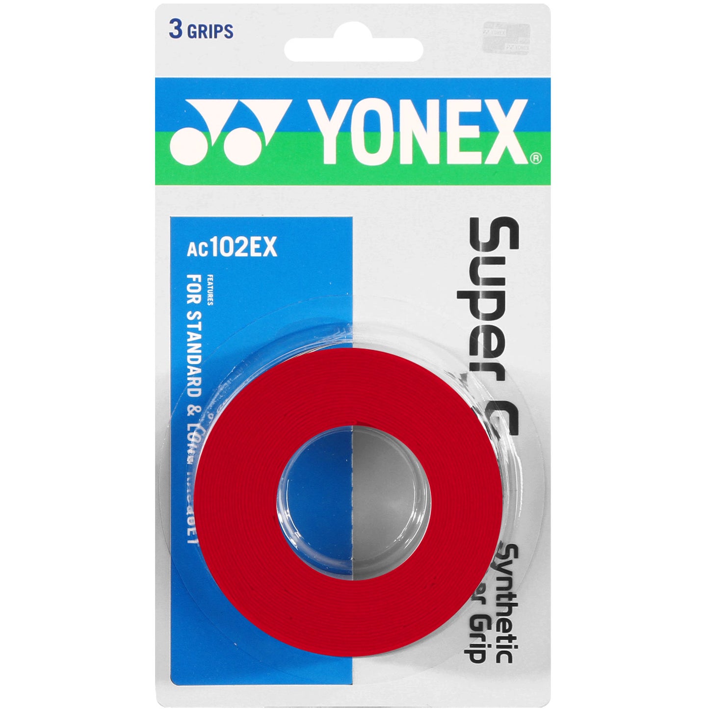 Yonex Super Grap 3er Pack - rot