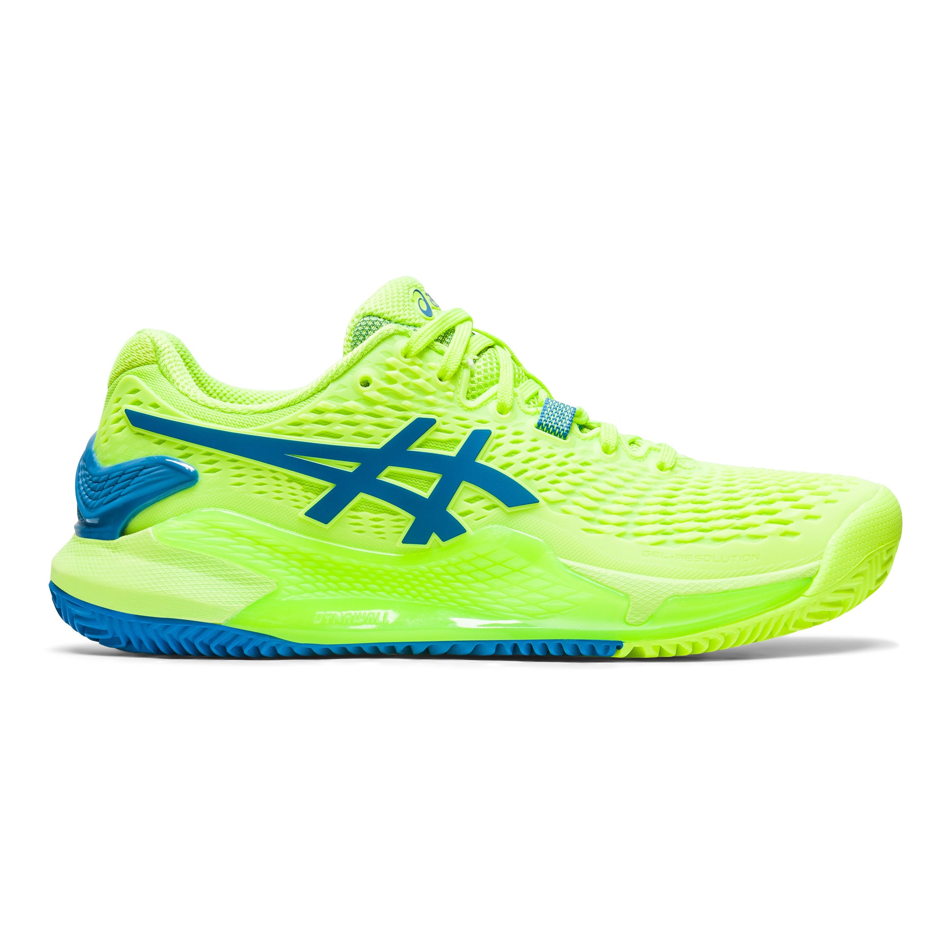 ASICS Gel-Resolution 9 Sandplatzschuh Damen - neongrün, blau