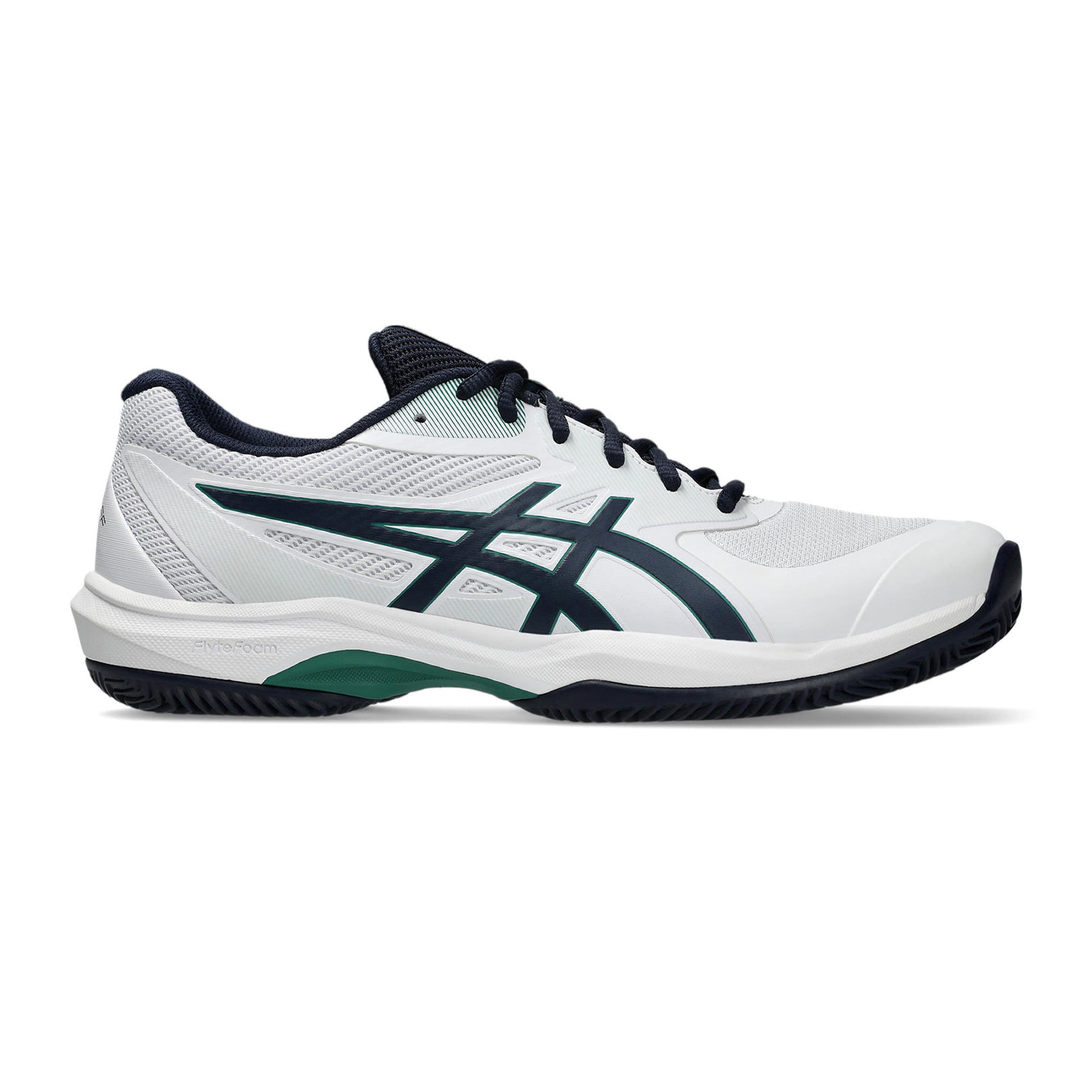 ASICS Game FF/OC Sandplatzschuh Herren - weiß, dunkelblau