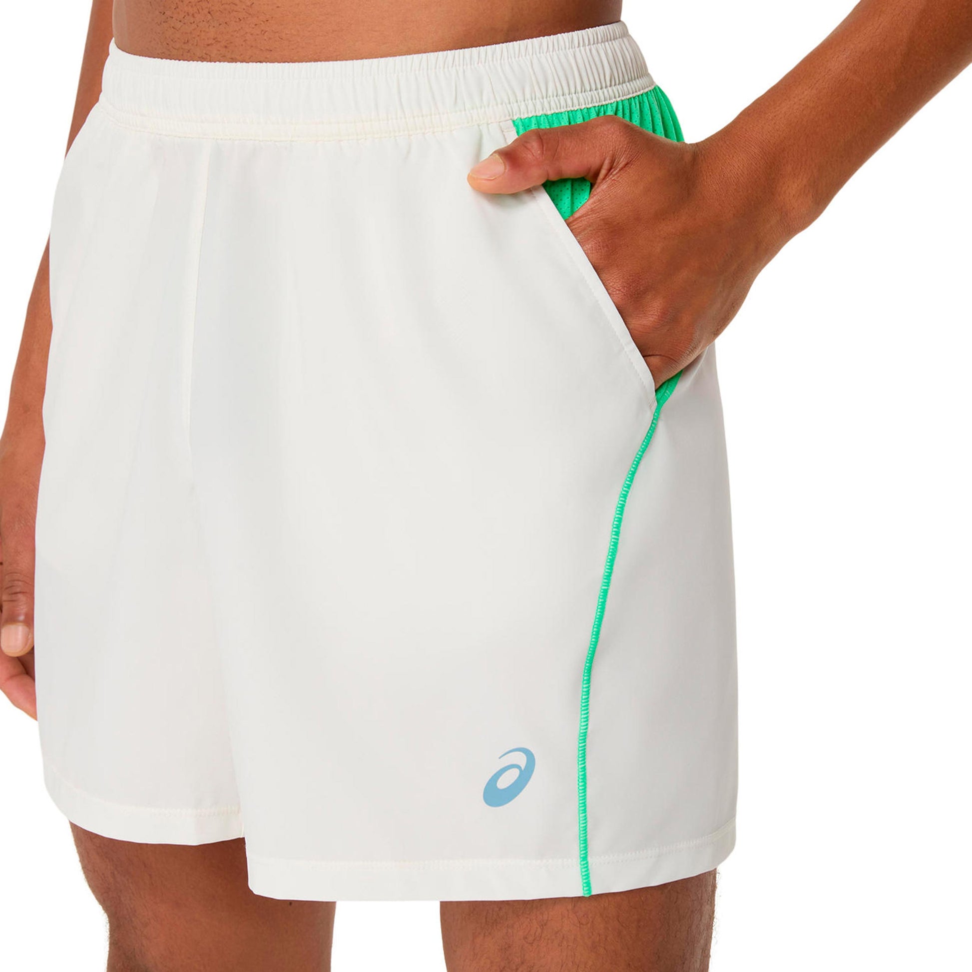 ASICS Court 7in Shorts Herren - creme, grün