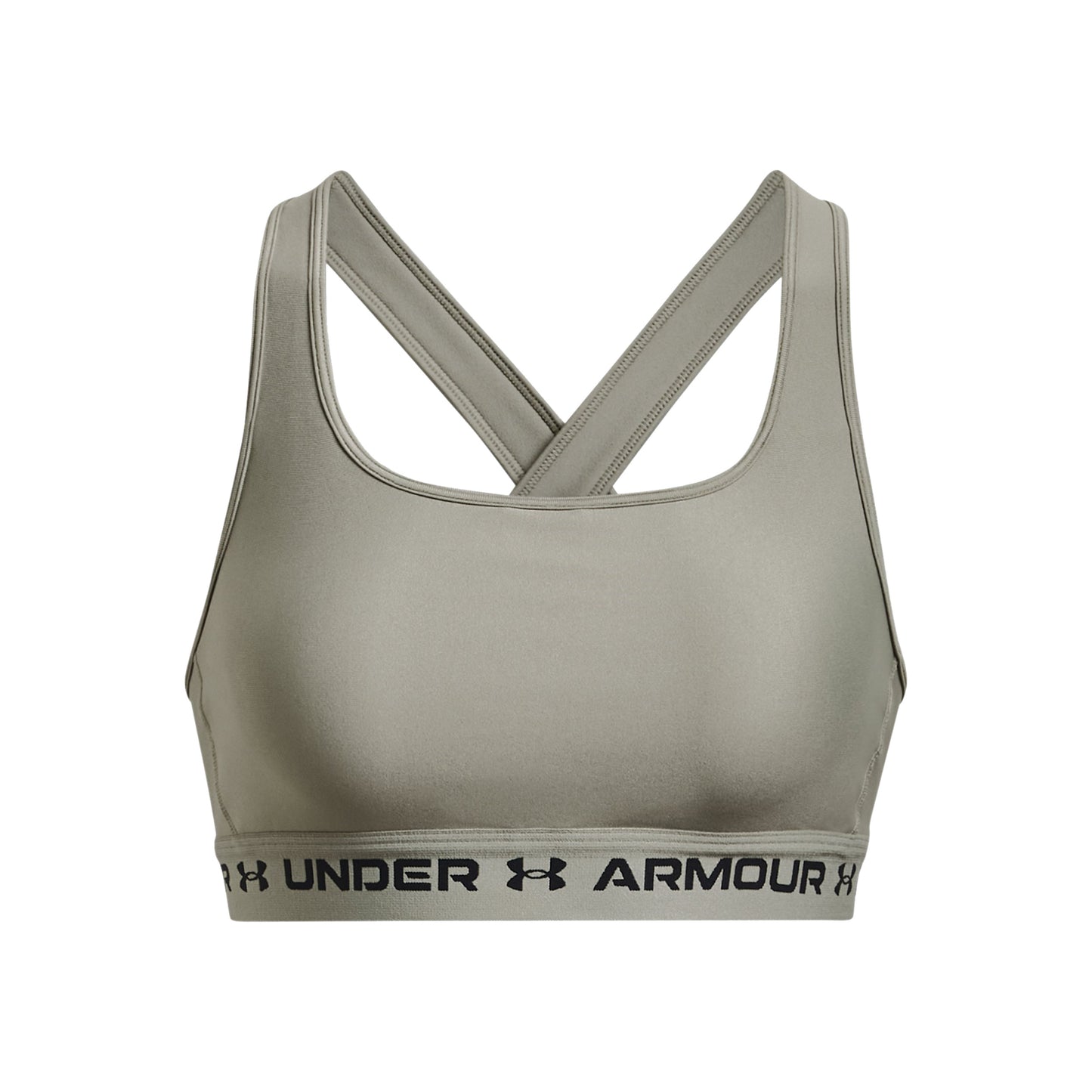 Under Armour Crossback Mid Sport-BH Damen - grün, schwarz