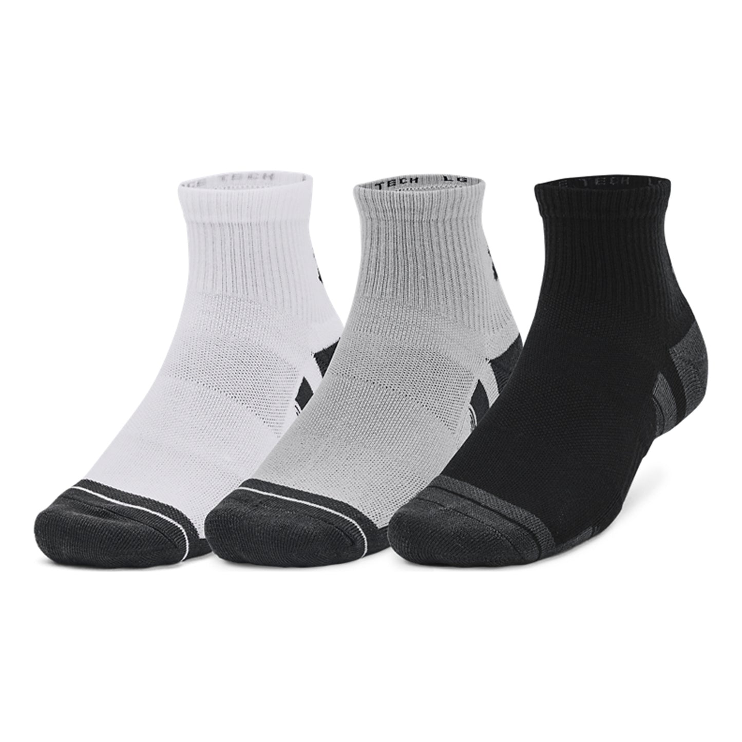 Under Armour Performance Tech Quarter Tennissocken 3er Pack-Grau,Mehrfarbig