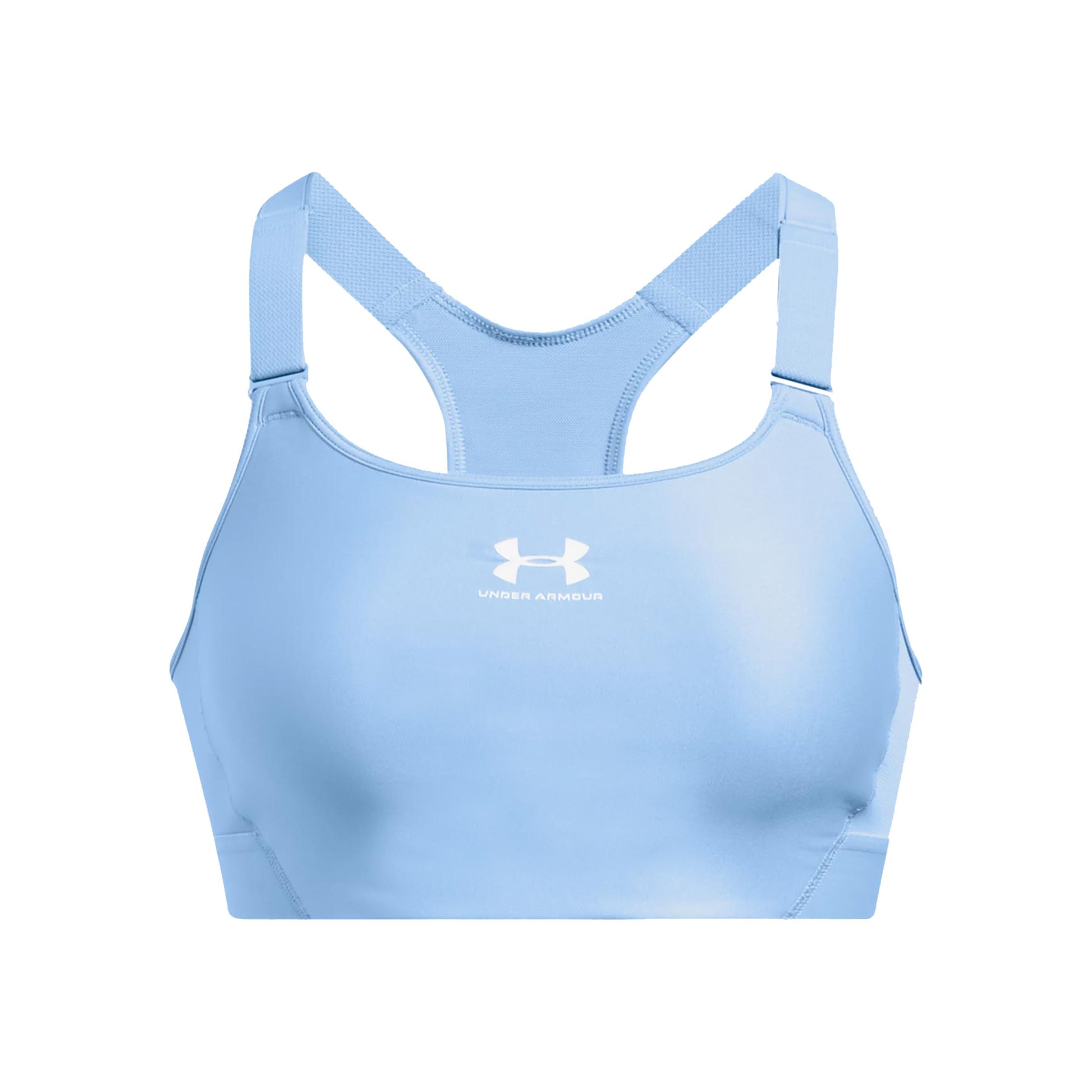 Under Armour Heatgear High Sport-BH Damen - hellblau, weiß