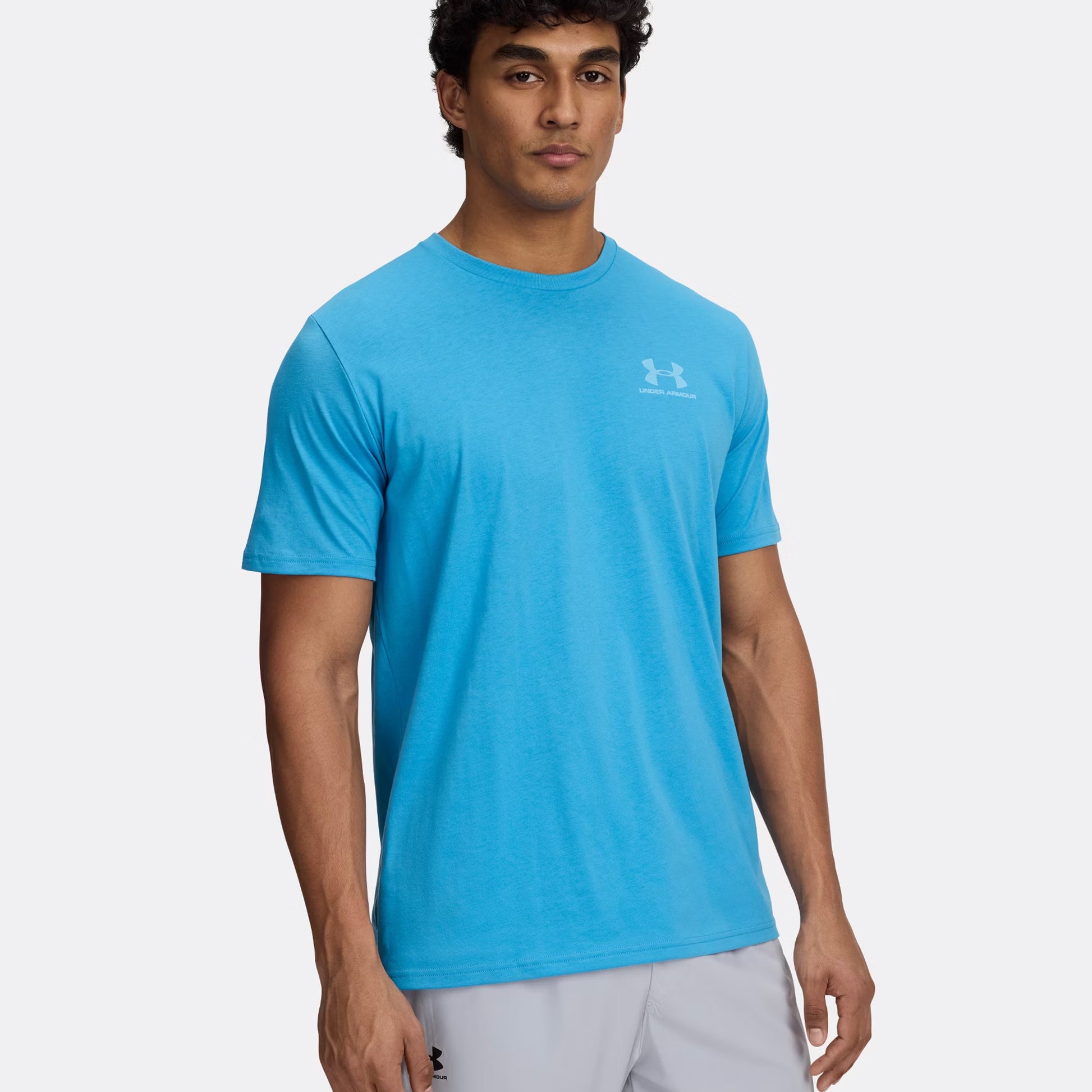 Under Armour Sportstyle T-Shirt Herren-Türkis,Weiß