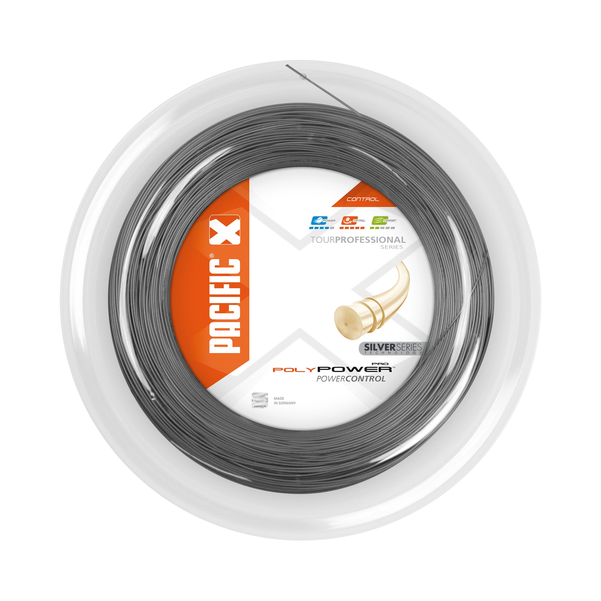Pacific Poly Power Pro Silver Series Saitenrolle 200m-Silber