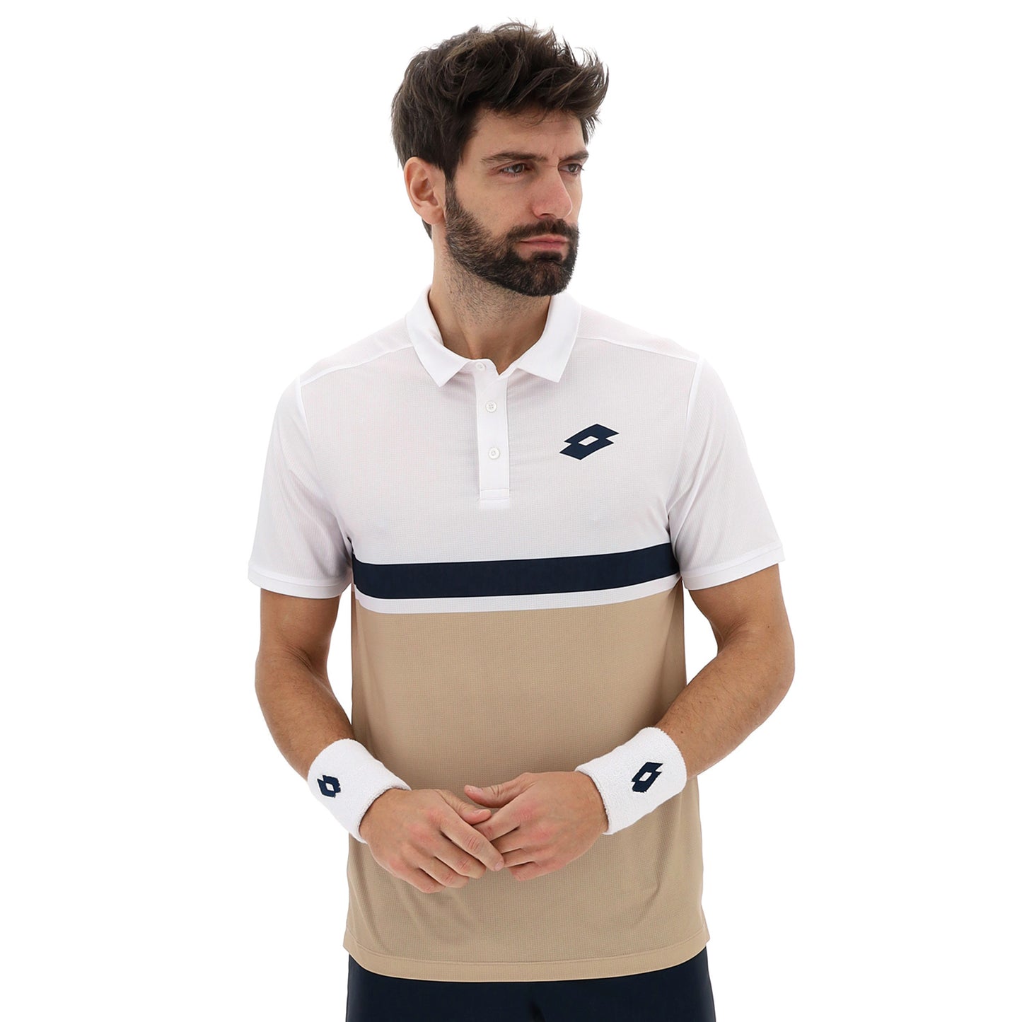 Lotto Tech V Polo Herren-Beige