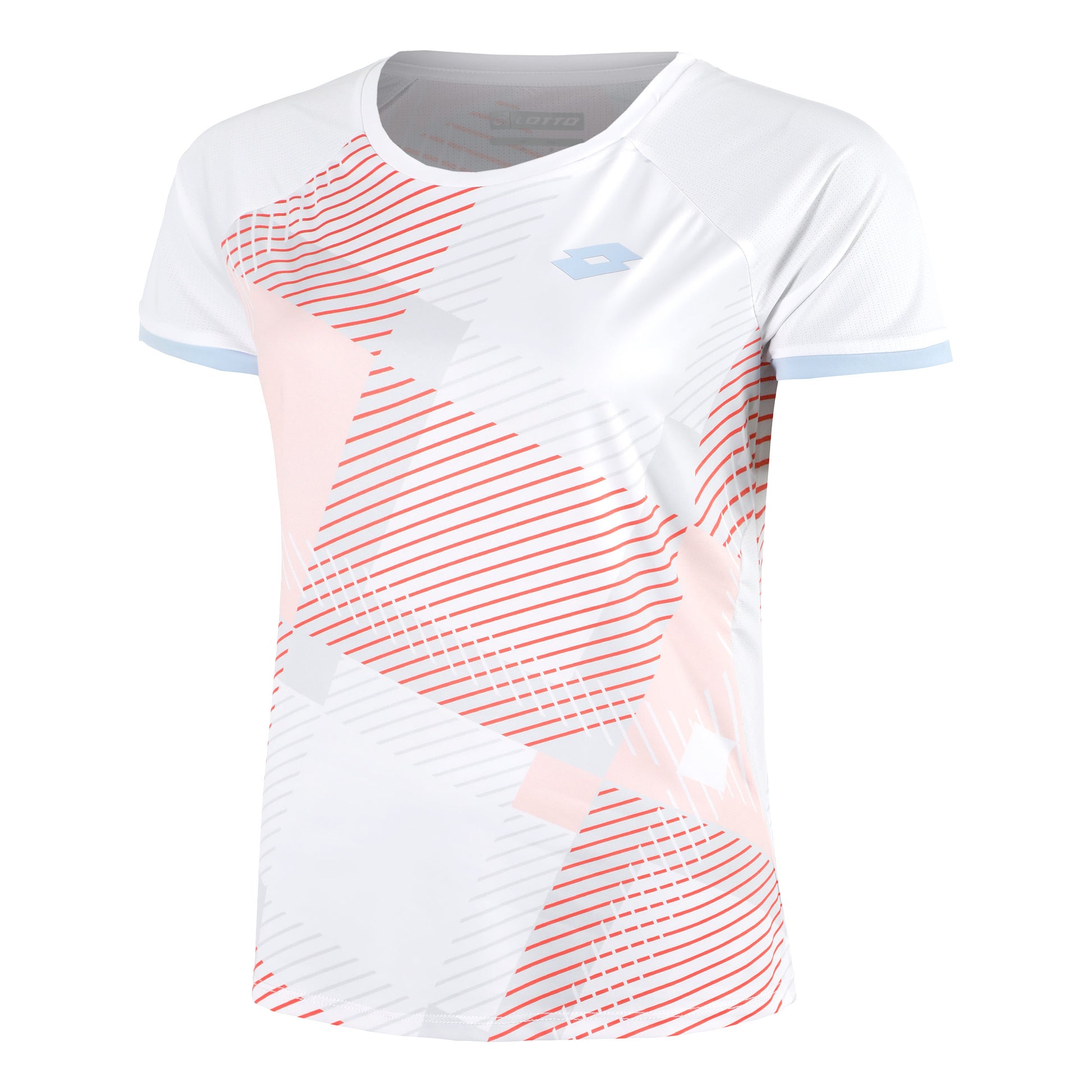 Lotto Tech IV D1 T-Shirt Damen-Rosa,Weiß