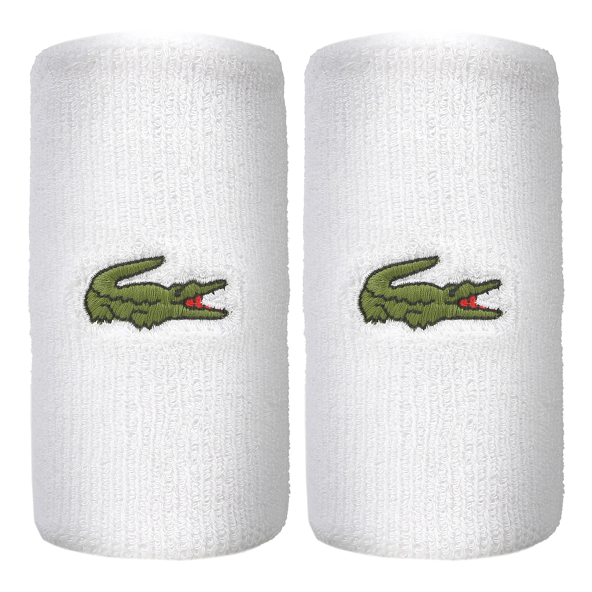 Lacoste Schweißband 2er Pack lang - weiß, grün