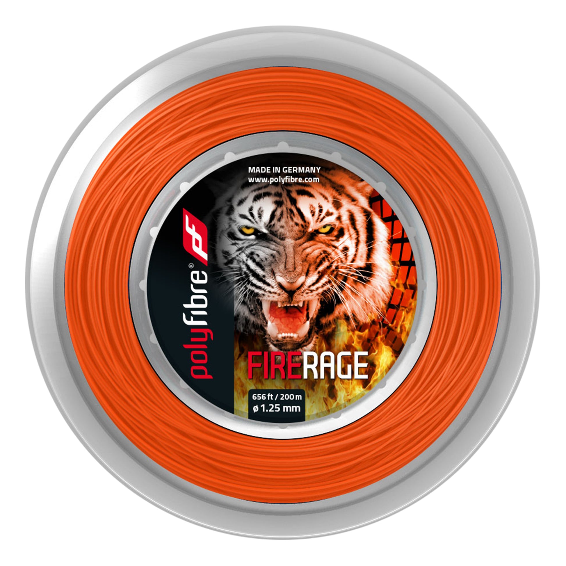 Polyfibre Firerage Ribbed 200m Saitenrolle-Rot