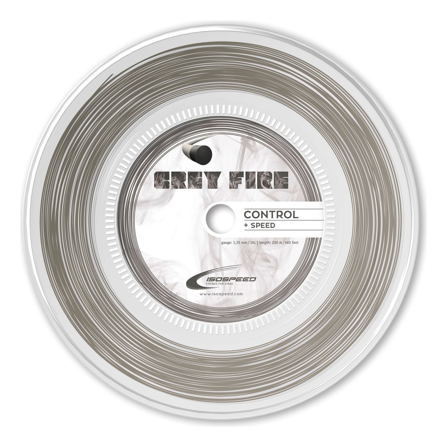 Isospeed Grey Fire Saitenrolle 200m-Grau