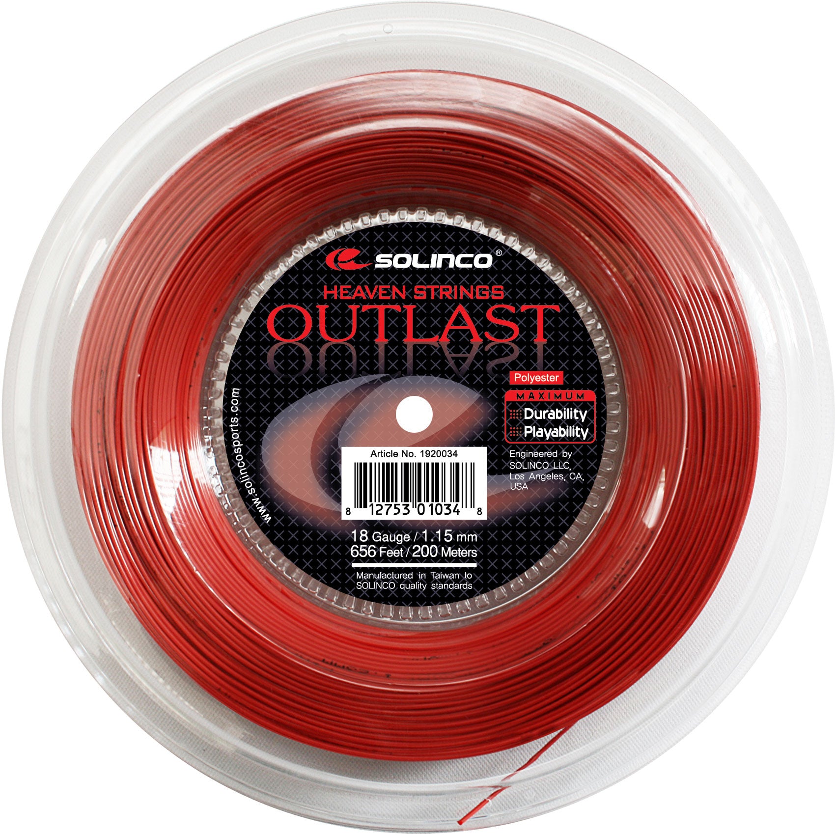 Solinco Outlast Saitenrolle 200m-Rot