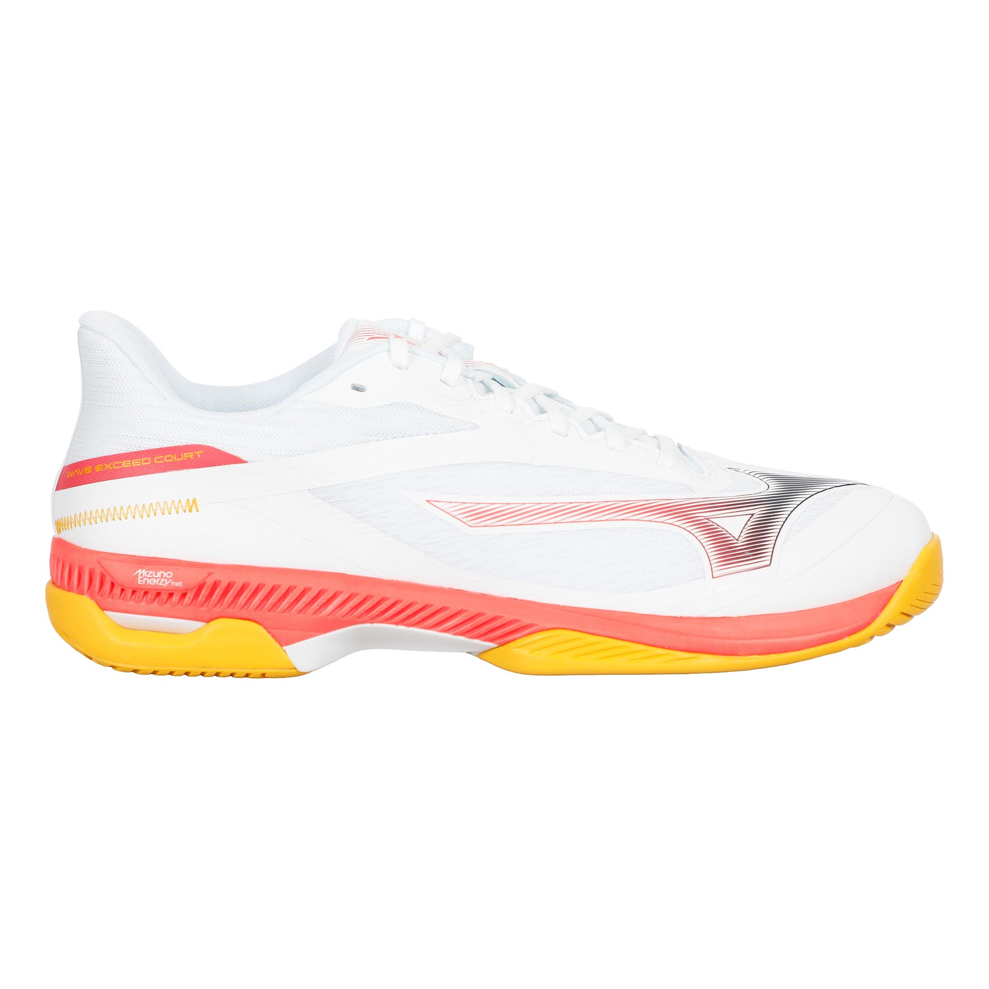 Mizuno Wave Exceed Court Allcourtschuh Herren-Weiß,Koralle