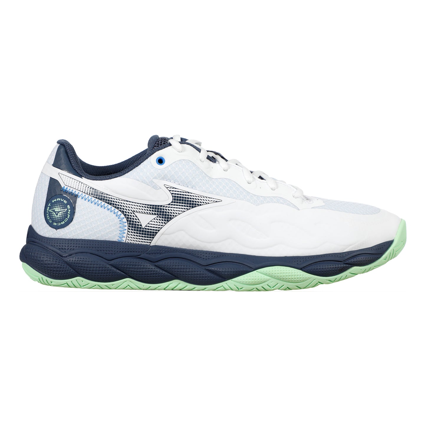 Mizuno Wave Enforce Court Allcourtschuh Herren - weiß, mint