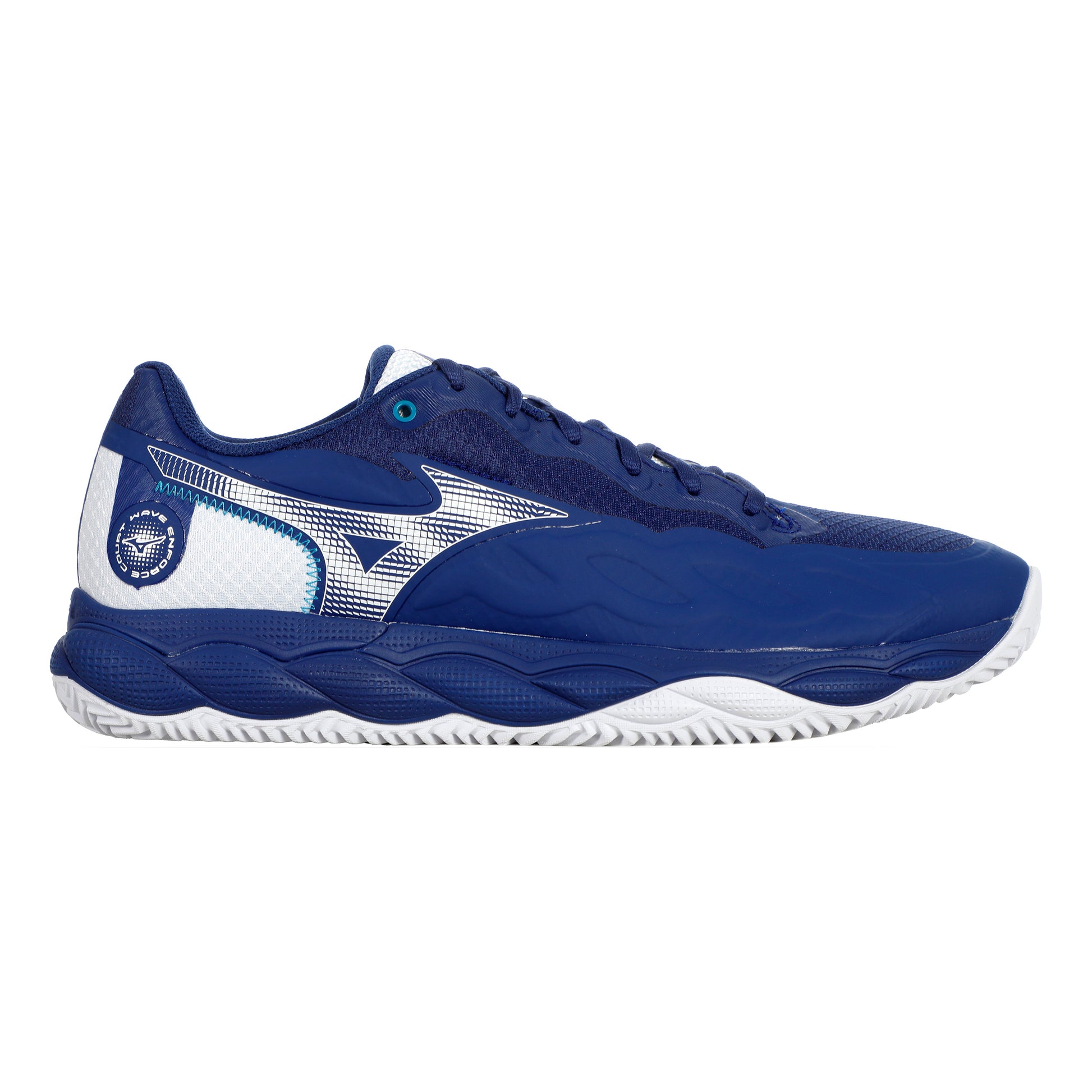 Mizuno Wave Enforce Court Sandplatzschuh Herren - blau, weiß