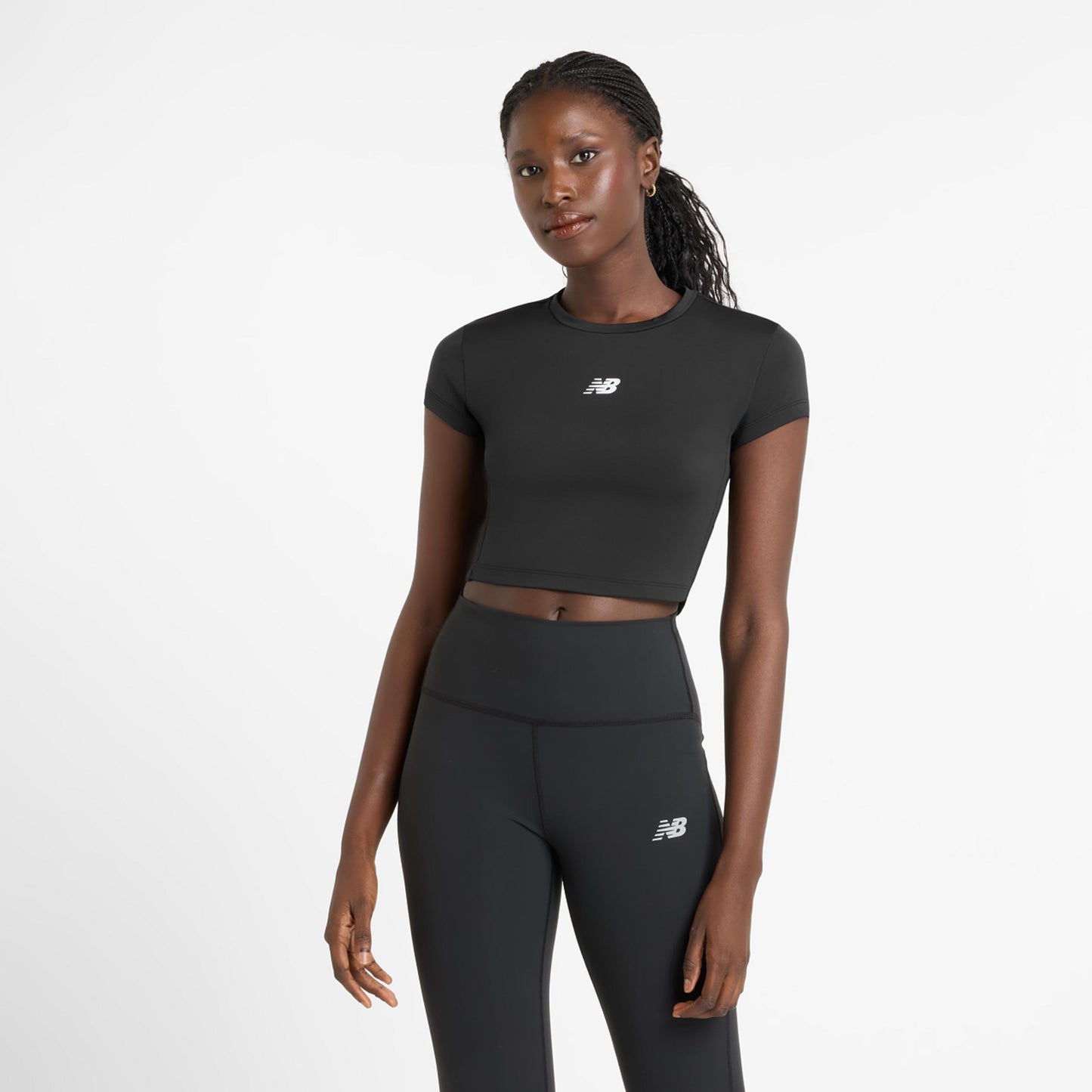 New Balance Harmony Fitted T-Shirt Damen-Schwarz