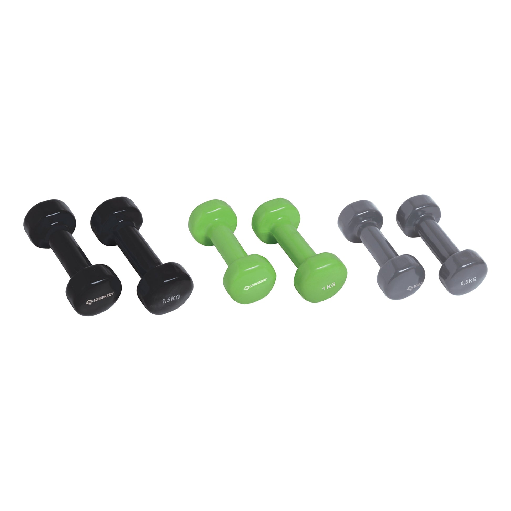 Schildkröt Fitness Vinyl Soft-Hantel Im Koffer-Grau,Schwarz