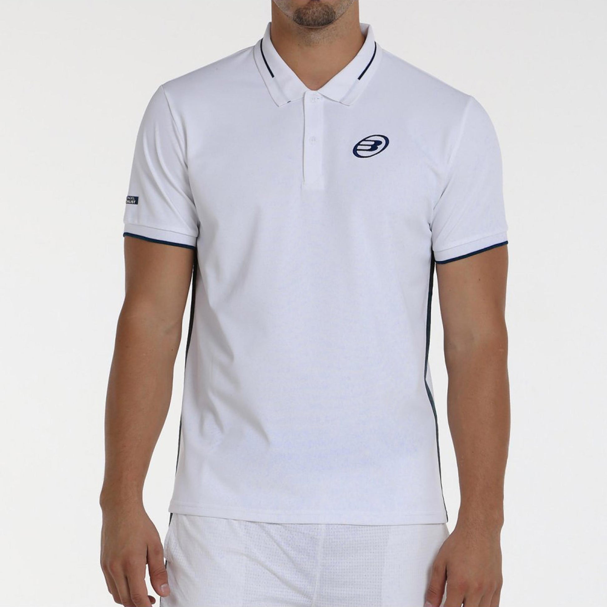 Bullpadel Leiro 25V Polo Herren-Weiß