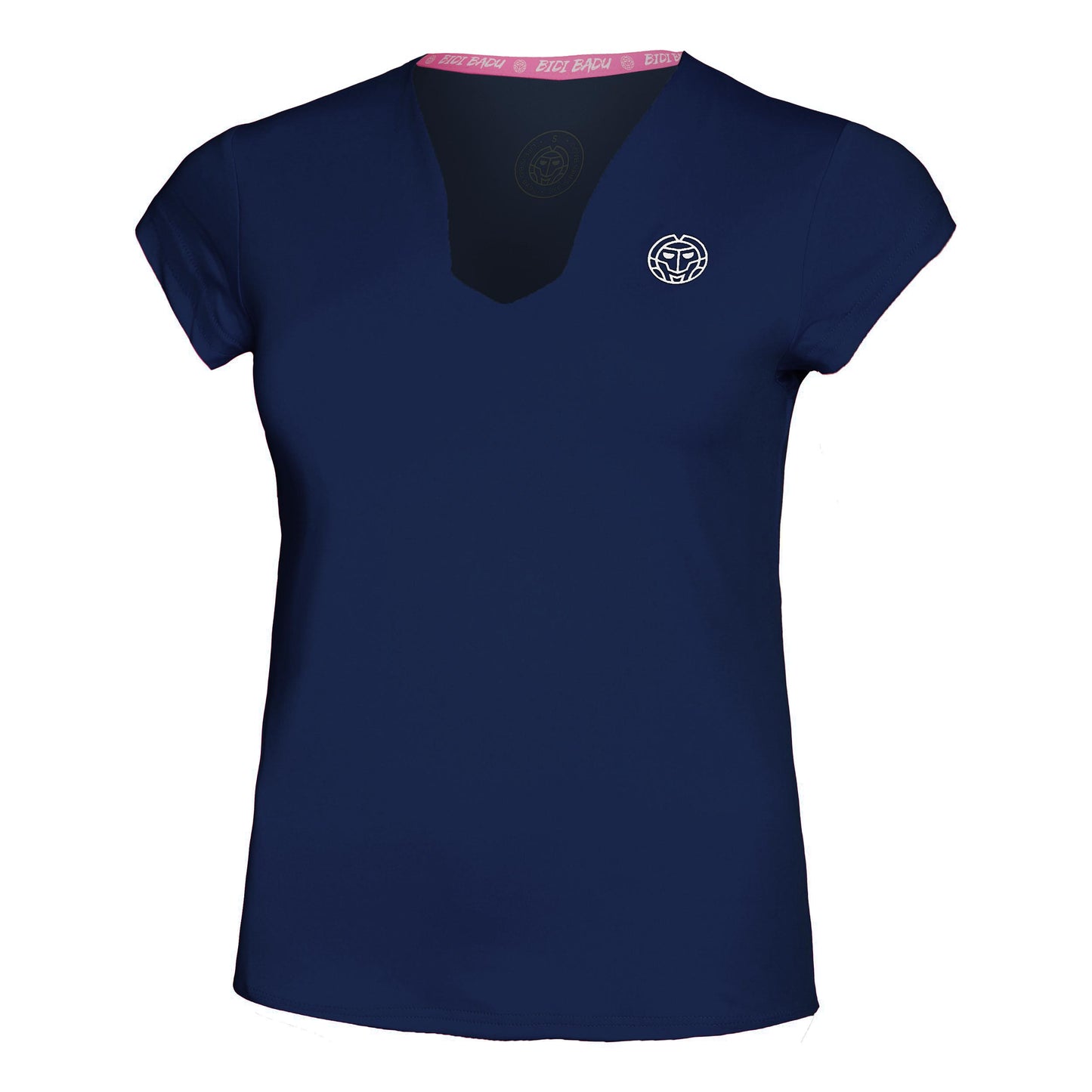 BIDI BADU Bella 2.0 Tech V-Neck T-Shirt Damen - dunkelblau, weiß