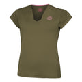 Crew V-Neck T-Shirt Damen - oliv,