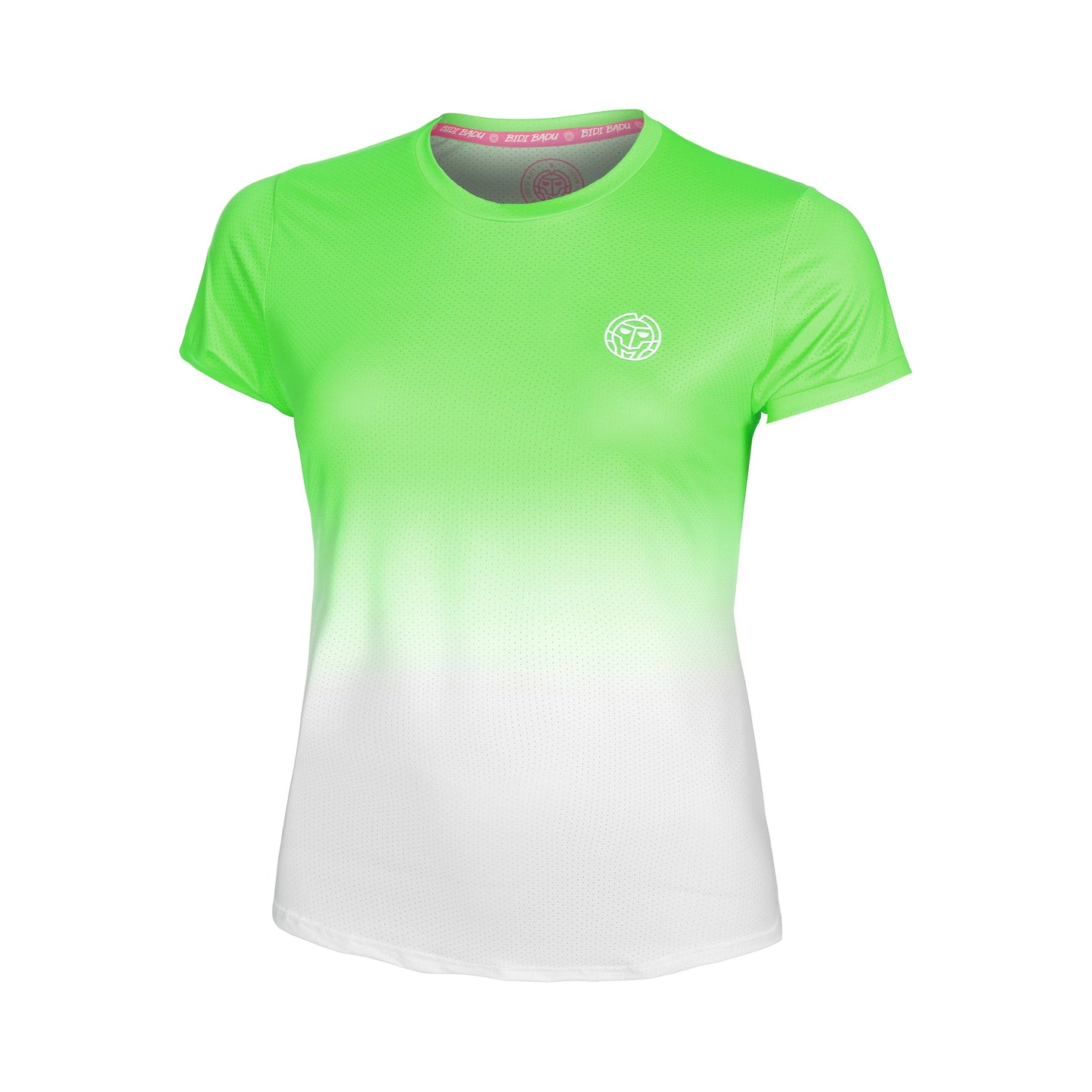 BIDI BADU Crew Gradiant T-Shirt Mädchen-Neongrün,Weiß