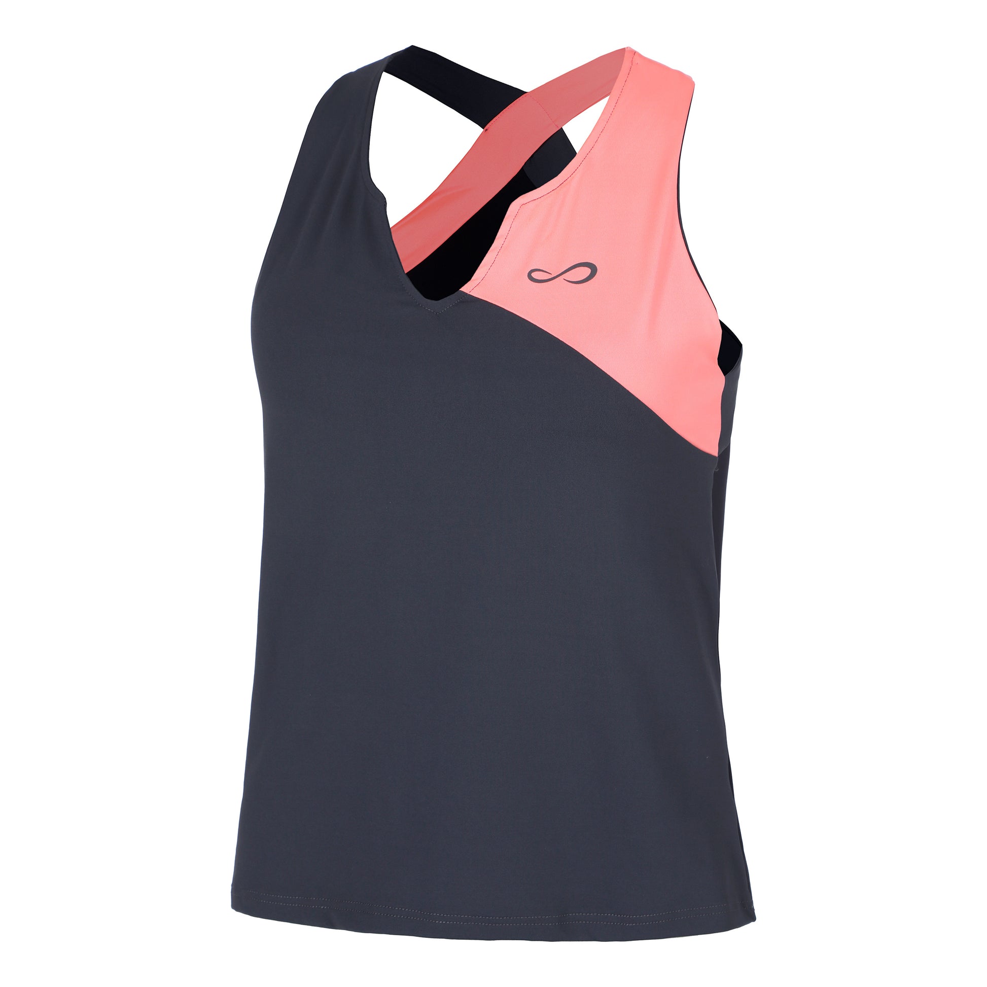 Endless Bliss Tank-Top Damen - dunkelgrau, koralle