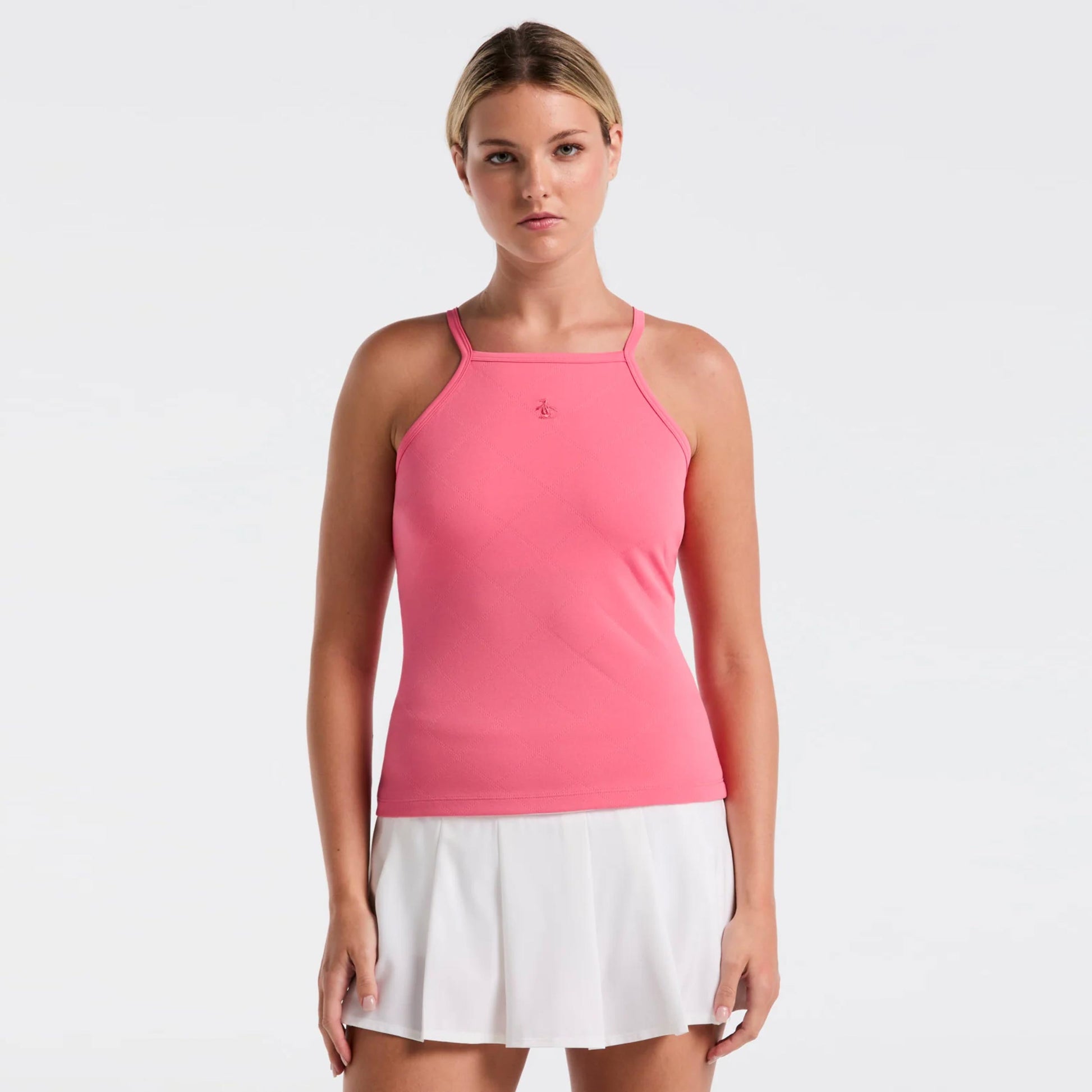 Original Penguin Grid Jacquard Tank-Top Damen-Pink