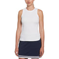 Rib Tank-Top Damen-Weiß