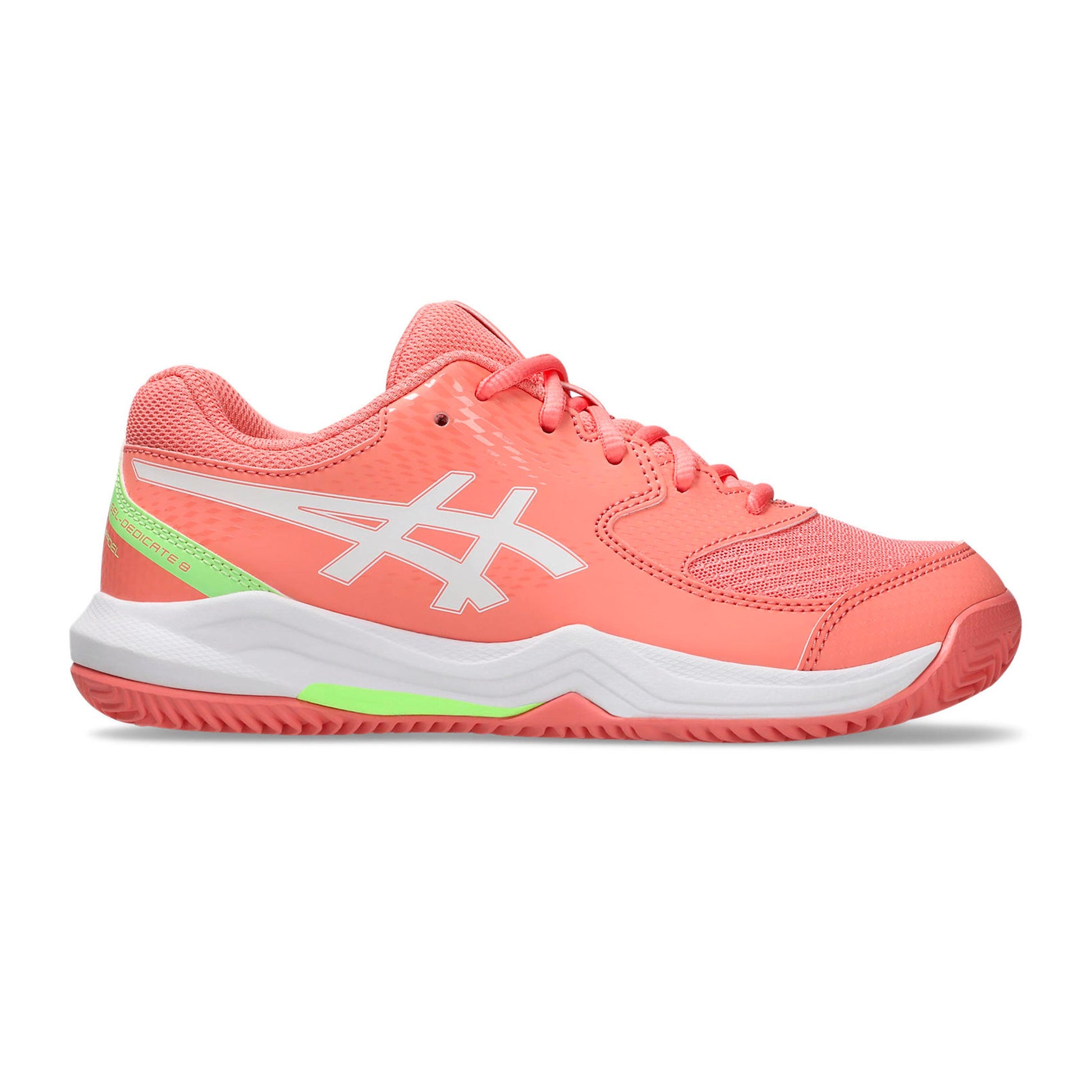 ASICS GEL-DEDICATE 8 PADEL GS Padelschuh Kinder-koralle, weiß