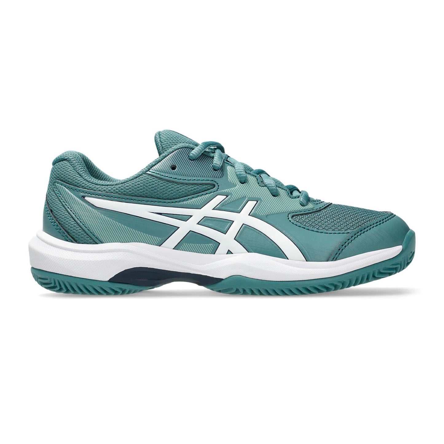 ASICS Gel-Game Gs/OC Sandplatzschuh Kinder - petrol, weiß