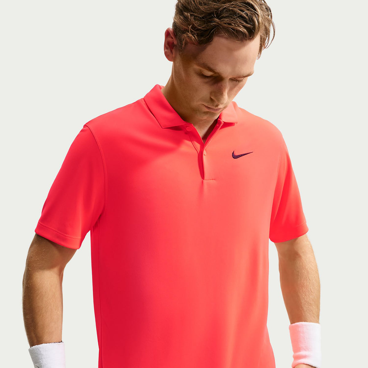 Nike Dri-Fit Victory Court Solid Polo Herren - rot, schwarz