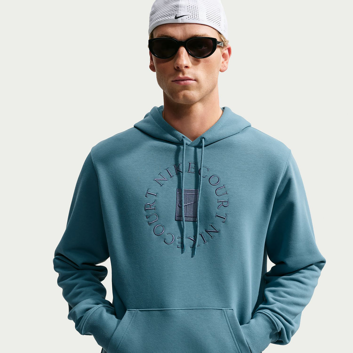 Nike Court Dri-Fit Heritage Hoody Herren - petrol