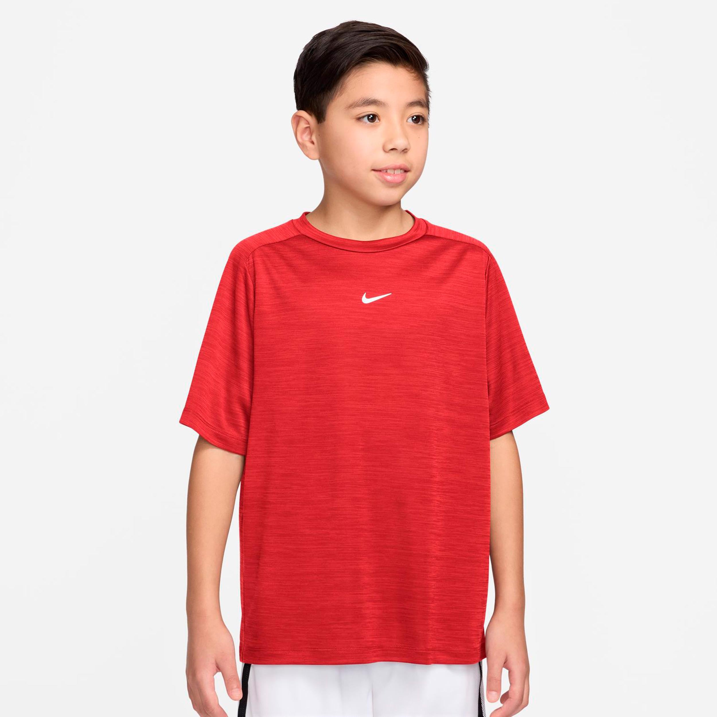 Nike Dri-FIT Multi Heather T-Shirt Kinder-dunkelrot