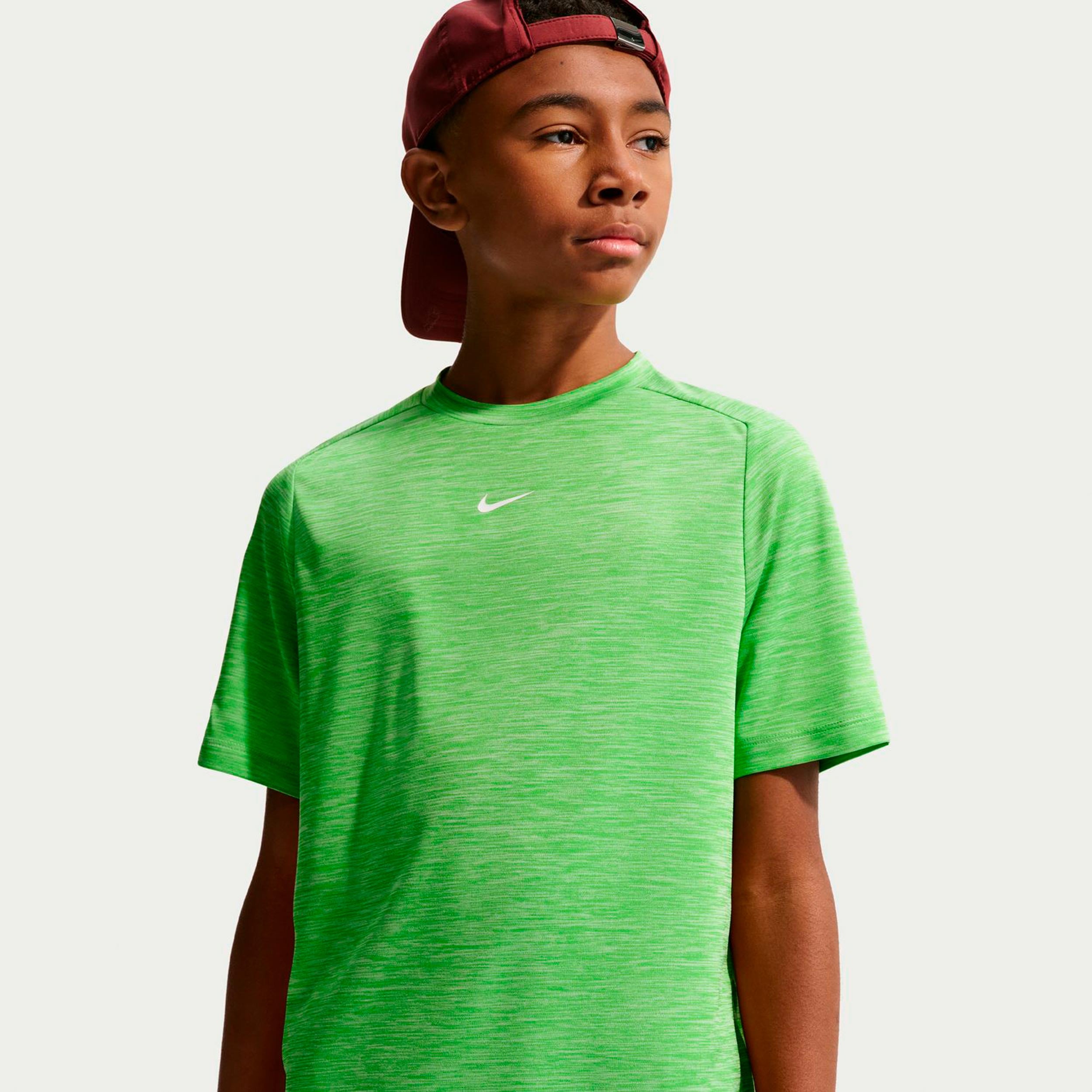 Nike Dri-FIT Multi Heather T-Shirt Kinder-grün, weiß