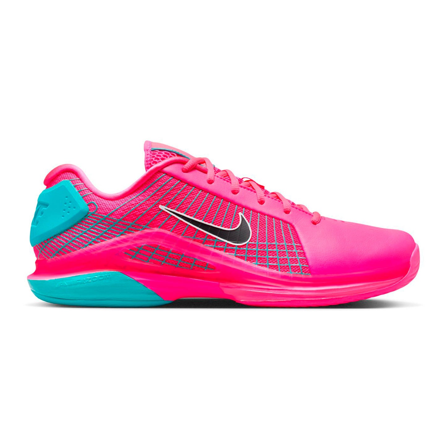 Nike Vapor 12 Hypersmash Allcourtschuh Herren-neonpink, türkis