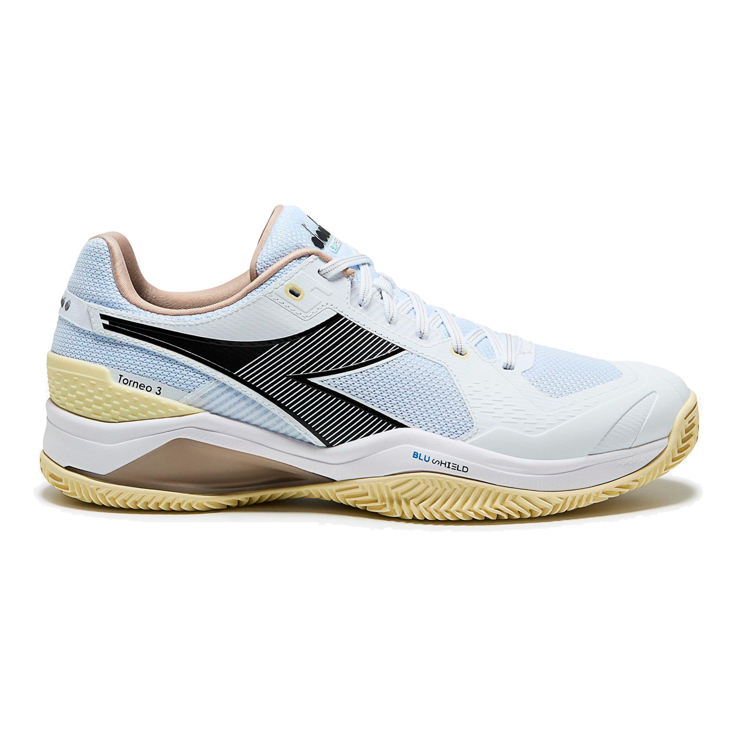 Diadora Blushield Torneo 3 Sandplatzschuh Herren - hellblau, beige
