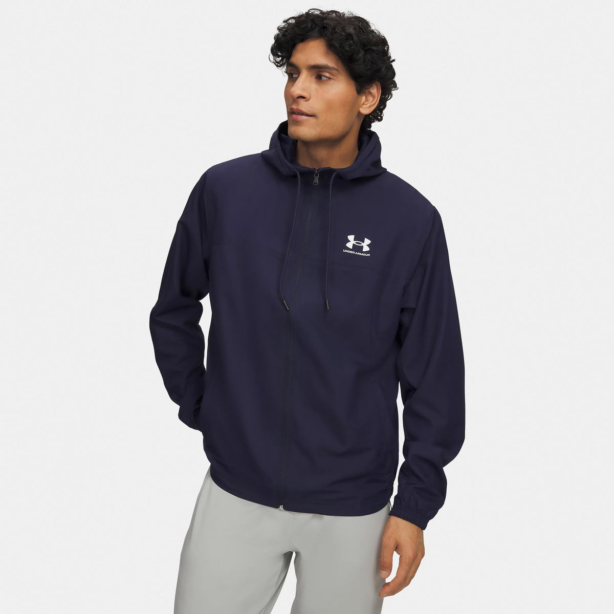 Under Armour Rival Outdoor-Jacke Herren - blau, weiß