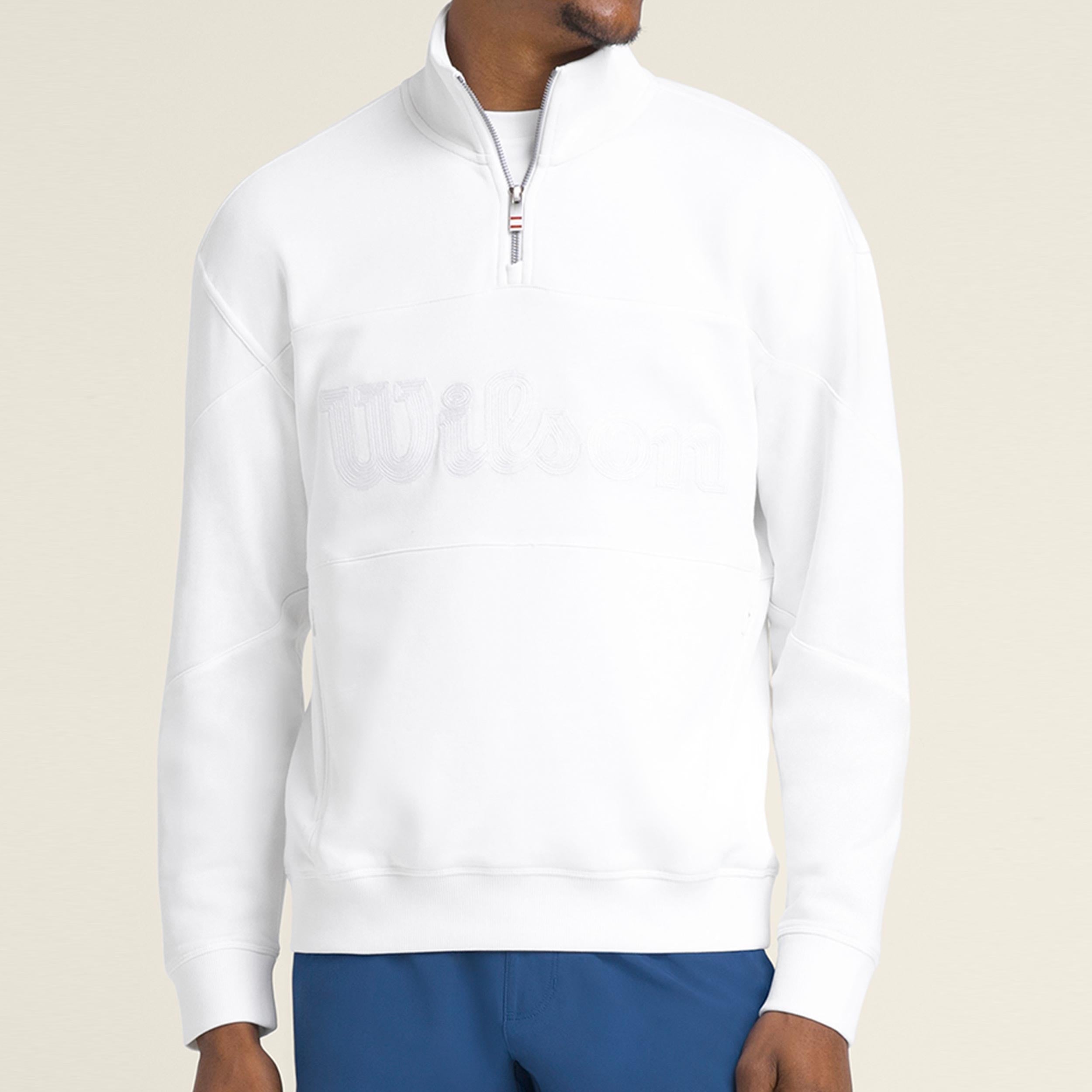 Wilson M Parkside Half-Zip Longsleeve Longsleeve -weiß