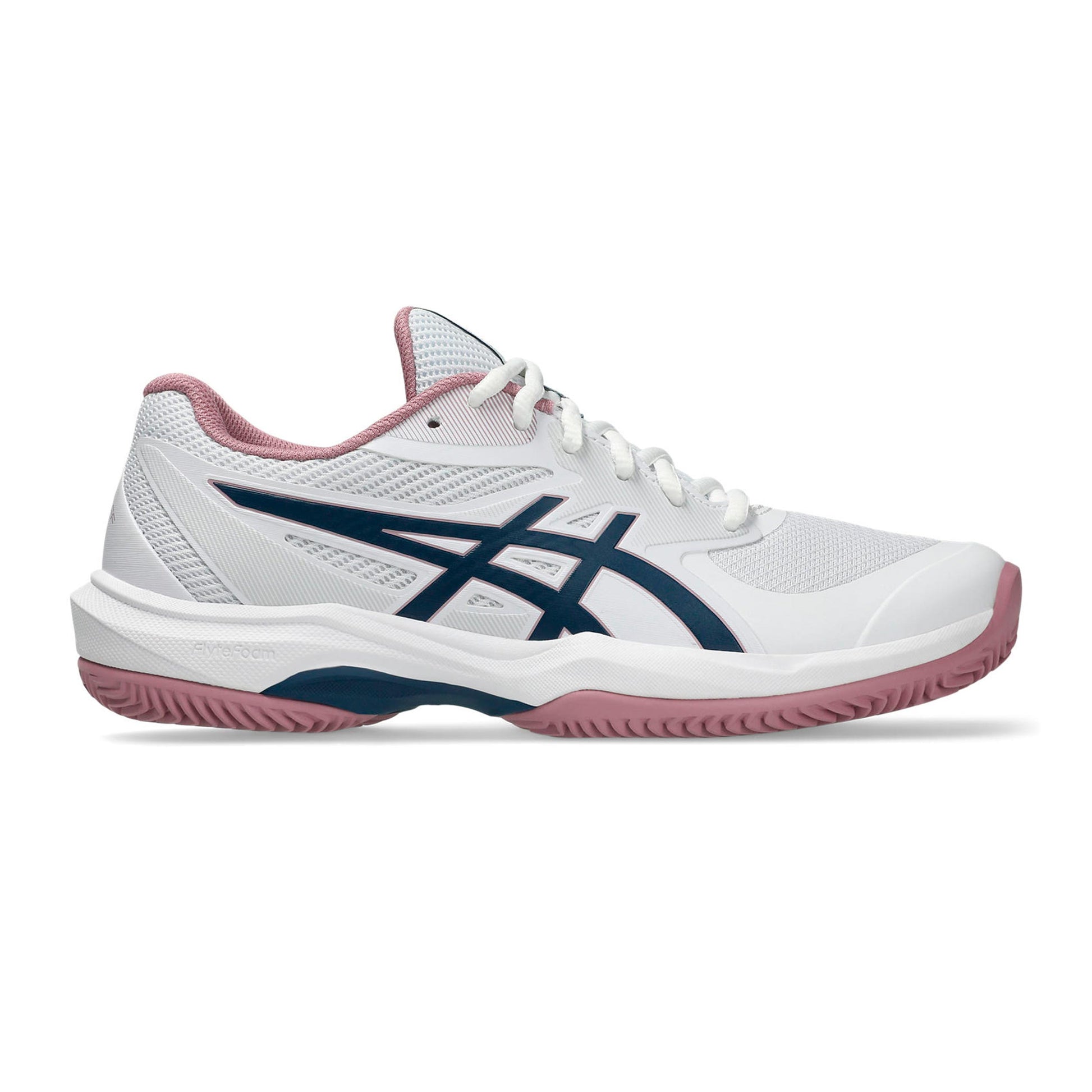 ASICS Game FF Sandplatzschuh Damen - weiß, dunkelblau