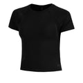 Motion Mesh T-Shirt Damen-schwarz, grau