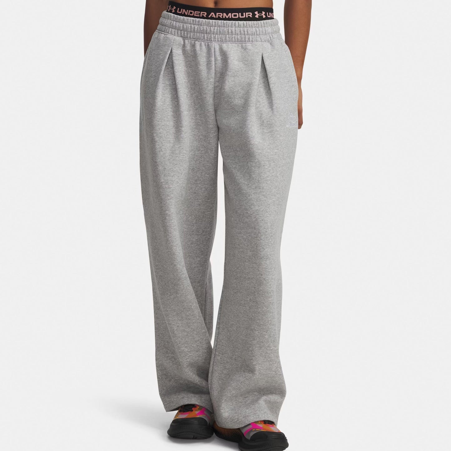 Under Armour Rival Fleece Script Trainingshose Damen-grau