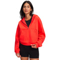 Icon Fleece Halfzip Hoody Damen-rot, rot