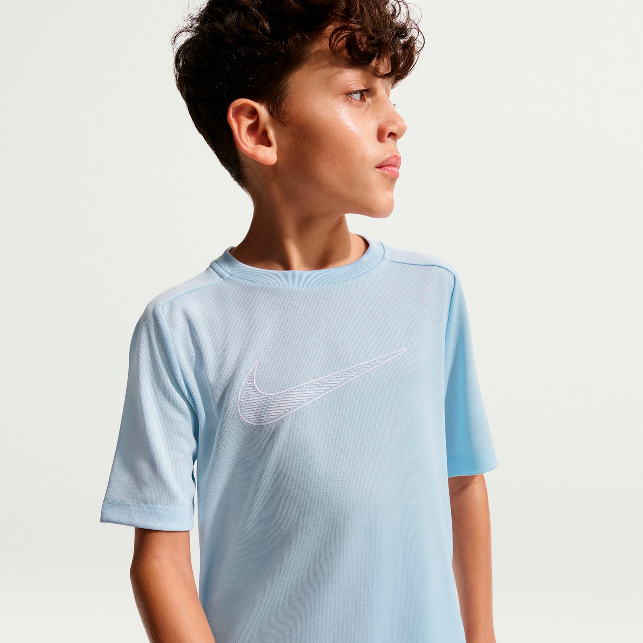 Nike Dri-Fit Multi  T-Shirt Jungen - hellblau, weiß