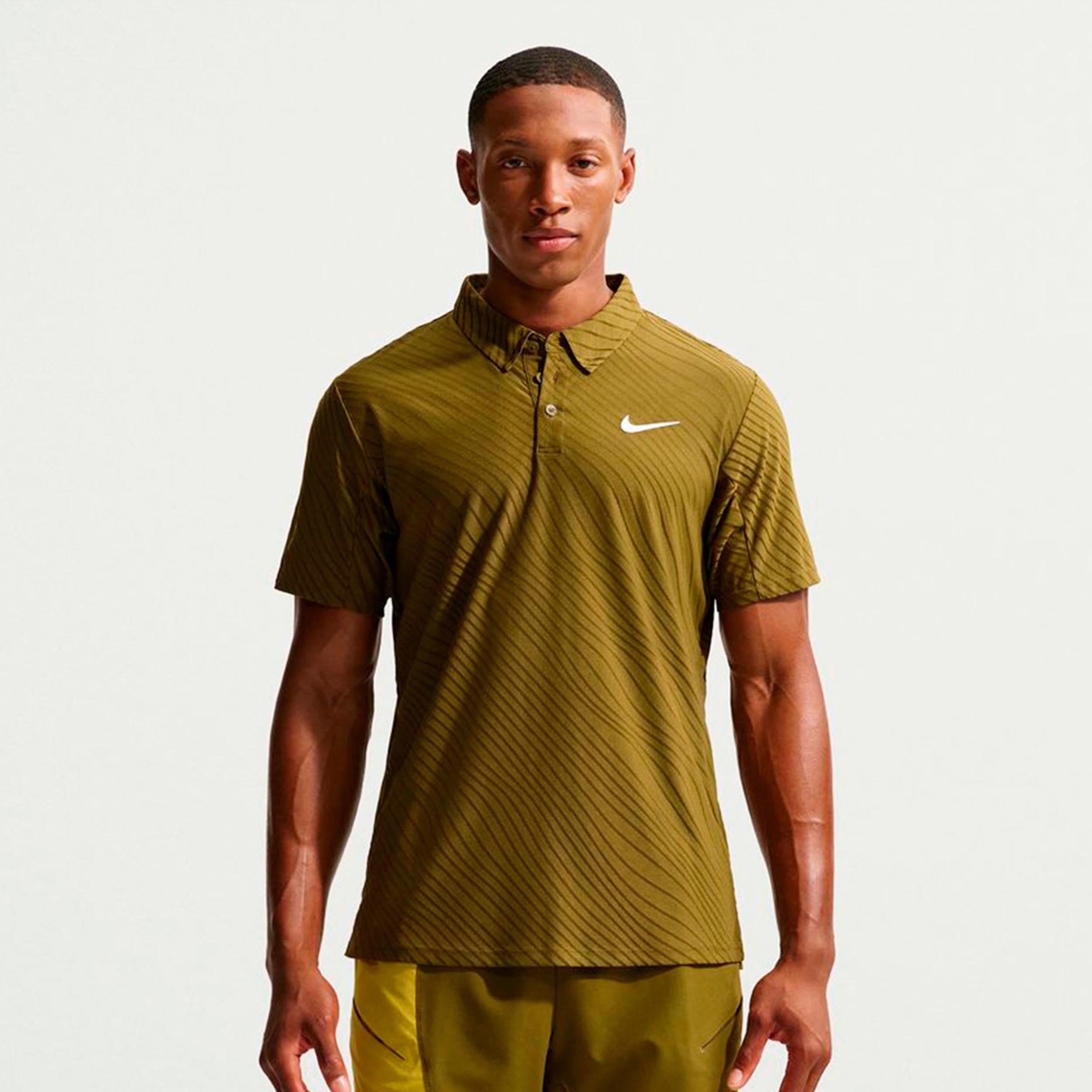 Nike Jannik Sinner Court Dri-Fit Advantage Slam Polo Herren-oliv, weiß