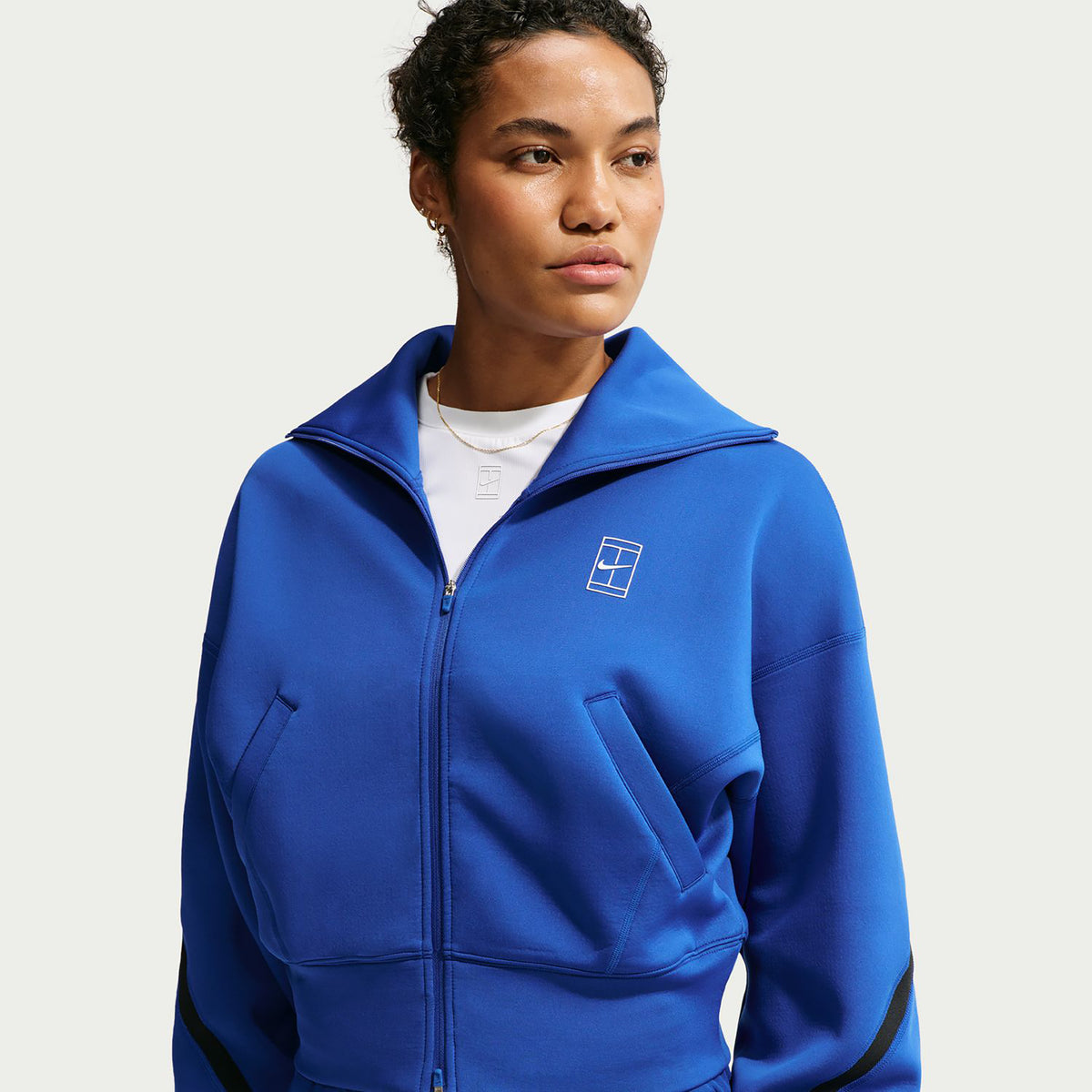 Nike Court Dri-Fit Advantage  Trainingsjacke Damen - blau